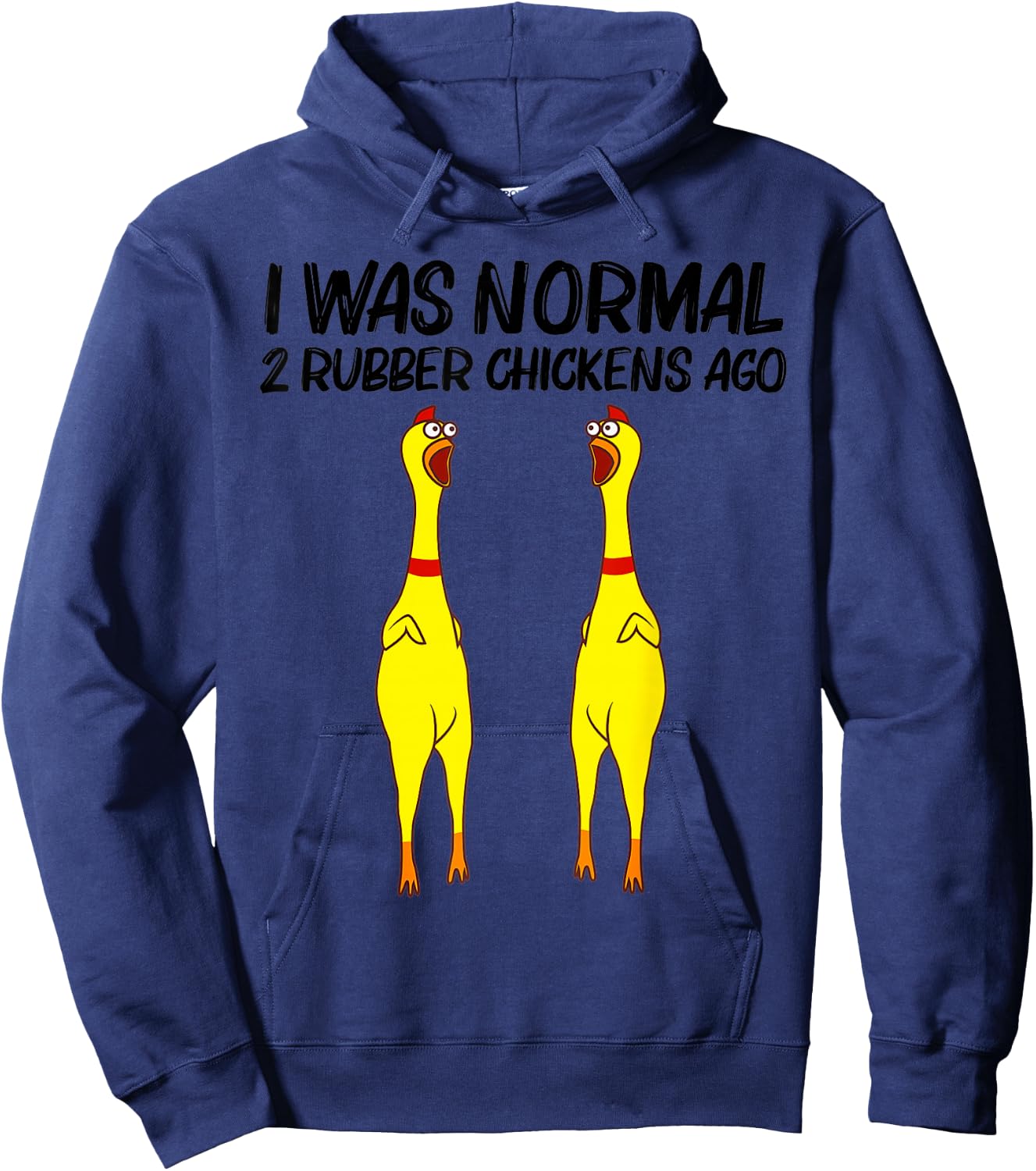 Cute Rubber Chicken Funny Rubber Chicken Gift Men Women Hoodie - Hoodie | Navy