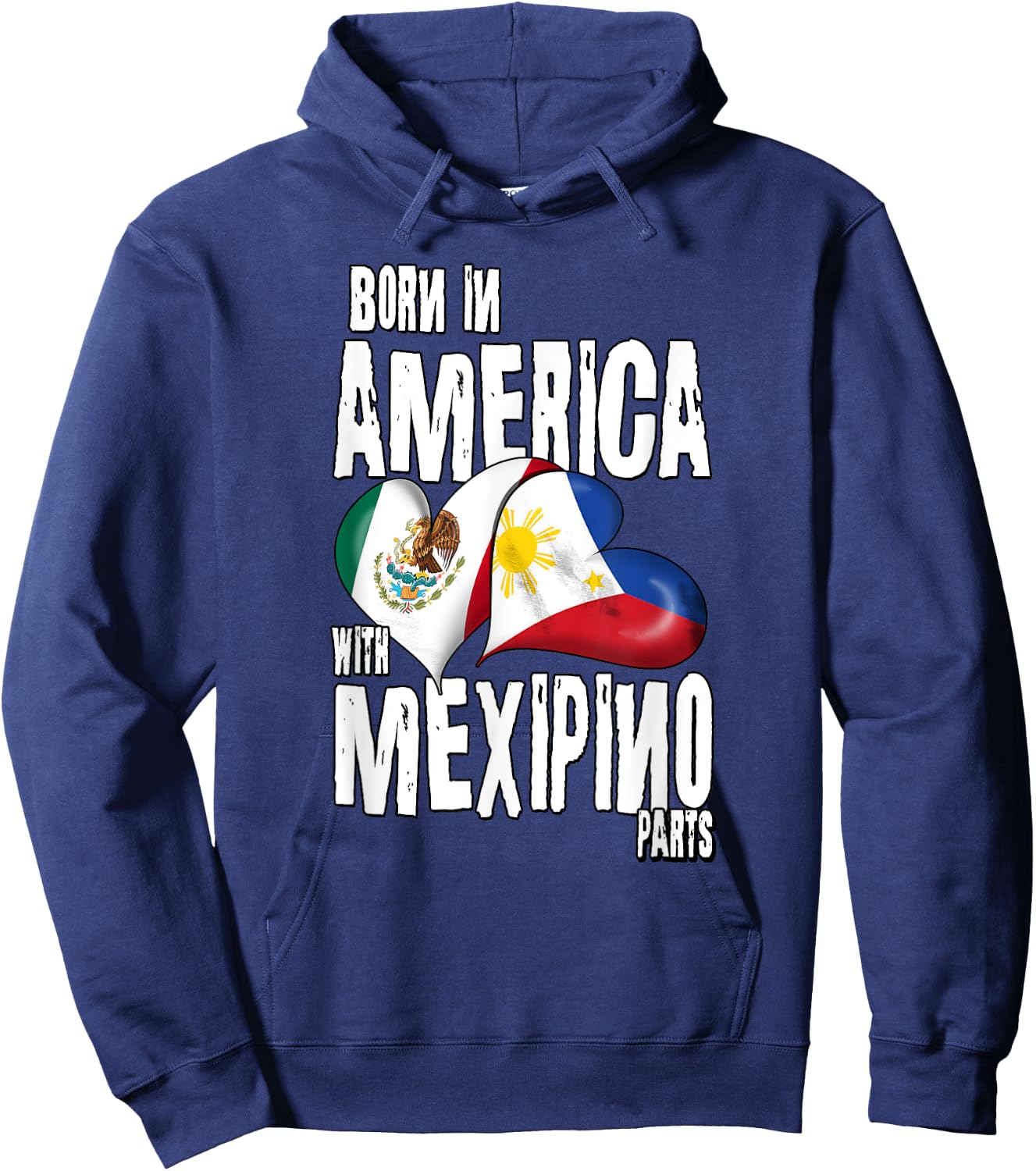 Philippines Mexico Filipino Pride Proud Flag Mexipino Mixed Hoodie - Hoodie | Navy