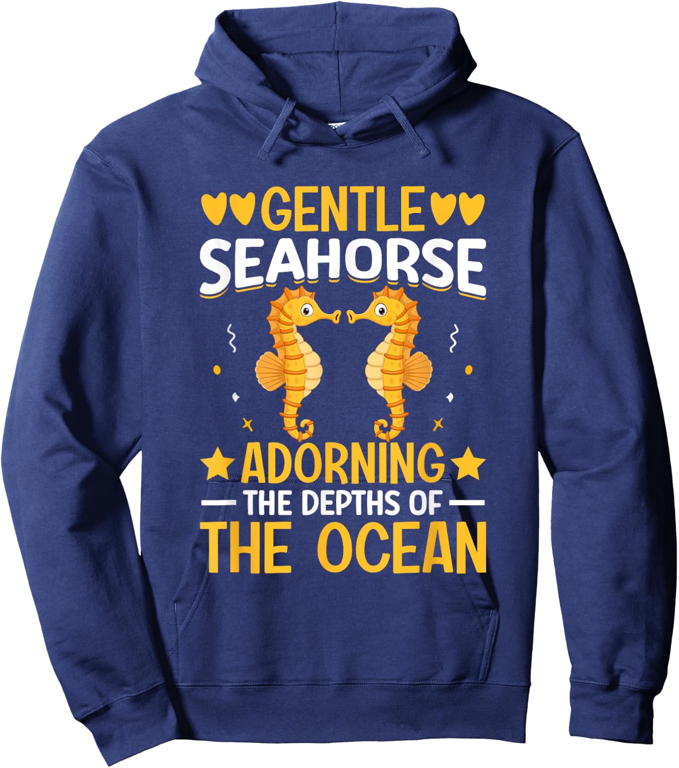 Gentle Seahorse Adorning The Depths Of The Ocean I Seahorse Hoodie - Hoodie | Navy