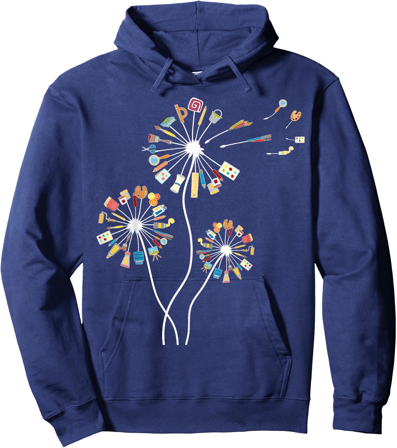 Dandelion Art Shirt for Artist or Art Teacher | Creative Art Hoodie - Hoodie | Navy