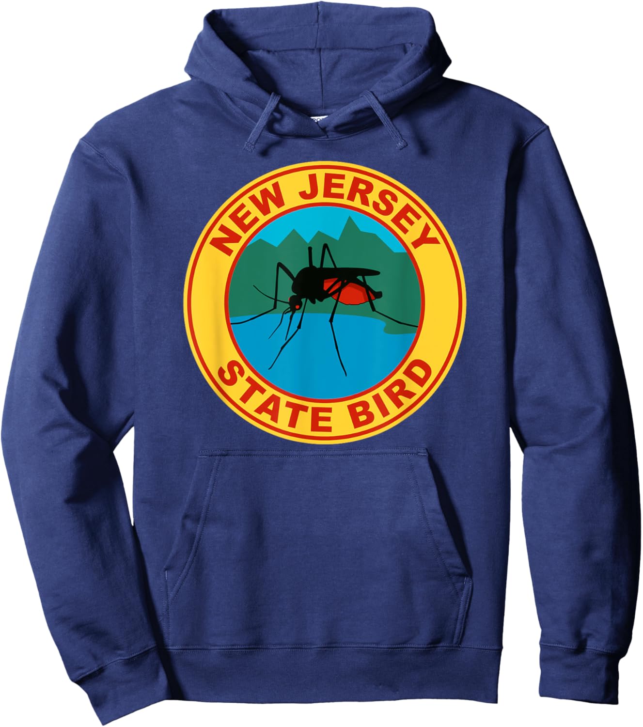 Funny New Jersey Mosquito State Bird Hoodie - Hoodie | Navy