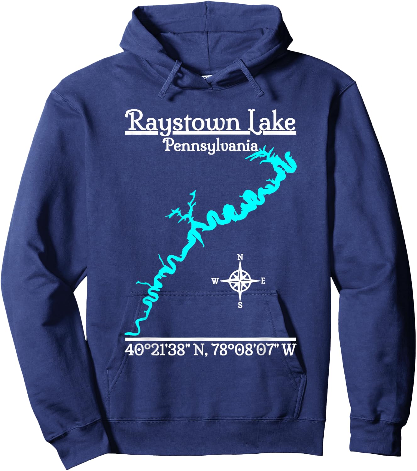 Raystown Lake, Pennsylvania Hoodie - Hoodie | Navy