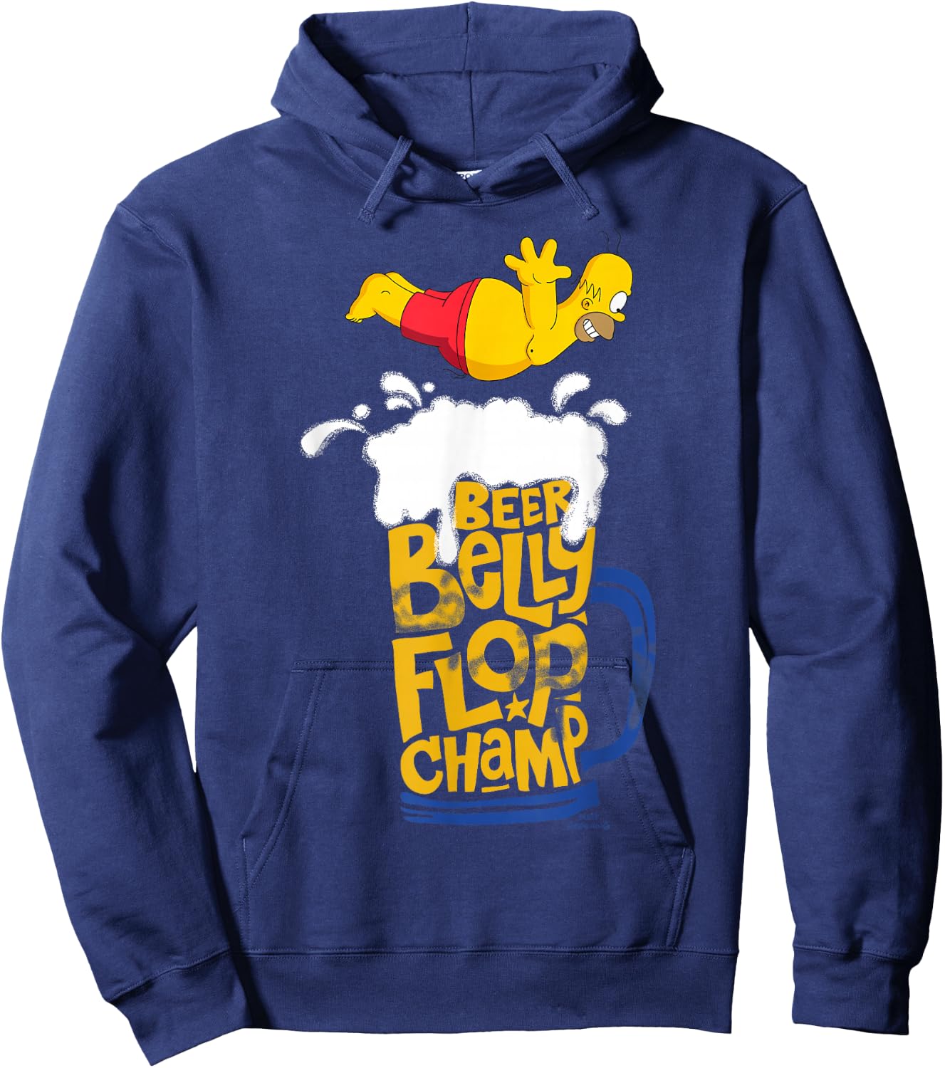 The Simpsons Homer Beer Belly Flop Champ Hoodie - Hoodie | Navy