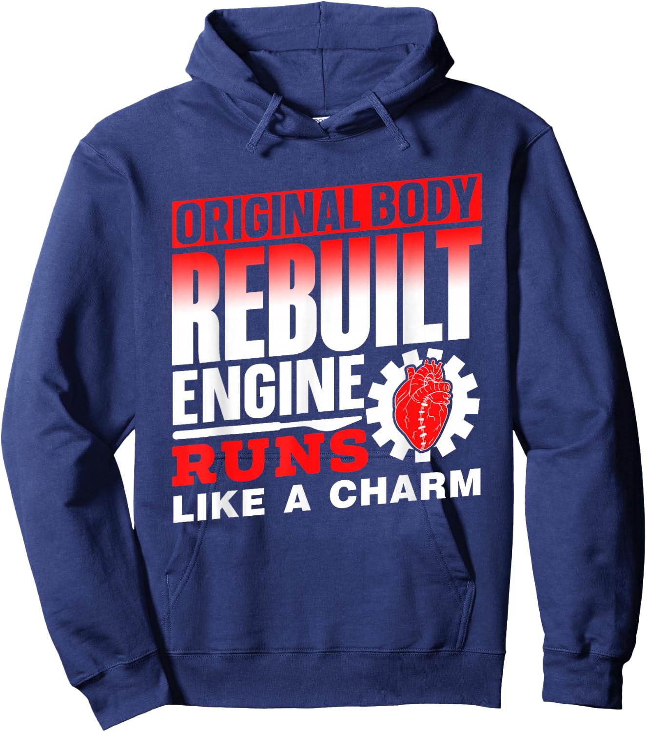 Original Body Rebuilt Engine Runs Like A Charm Operation Hoodie - Hoodie | Navy