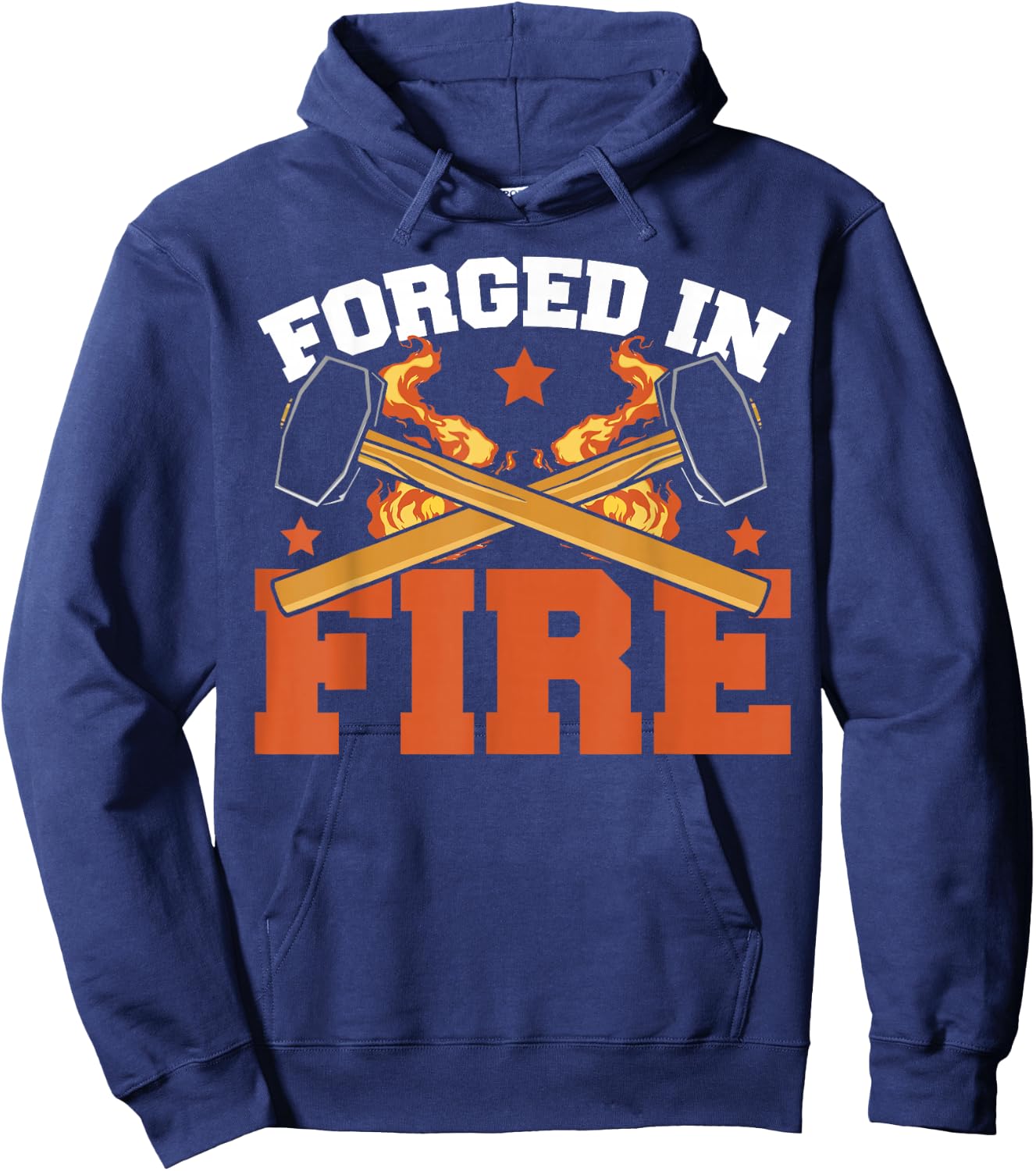 Forging Hammer Blacksmith Lover Cool Forged In Fire Hoodie - Hoodie | Navy