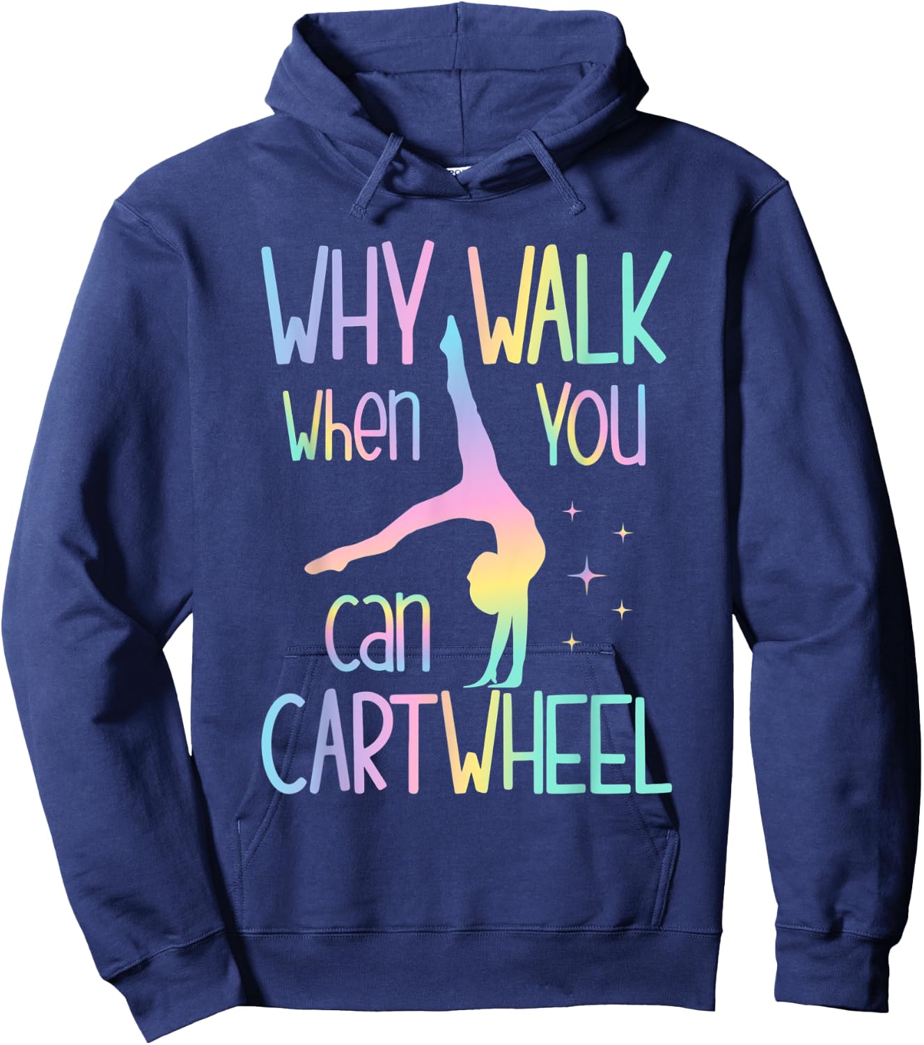 Funny Gymnastic Shirt Girls Women Aunt Gymnast Cartwheel Hoodie - Hoodie | Navy