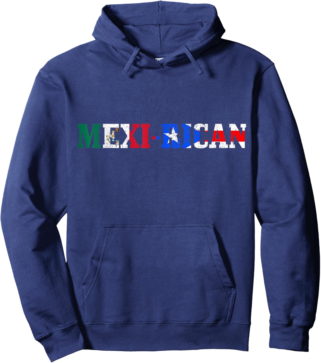Mexican Puerto Rican Mexirican Puerto Rico Mexico Flag Pride Hoodie - Hoodie | Navy