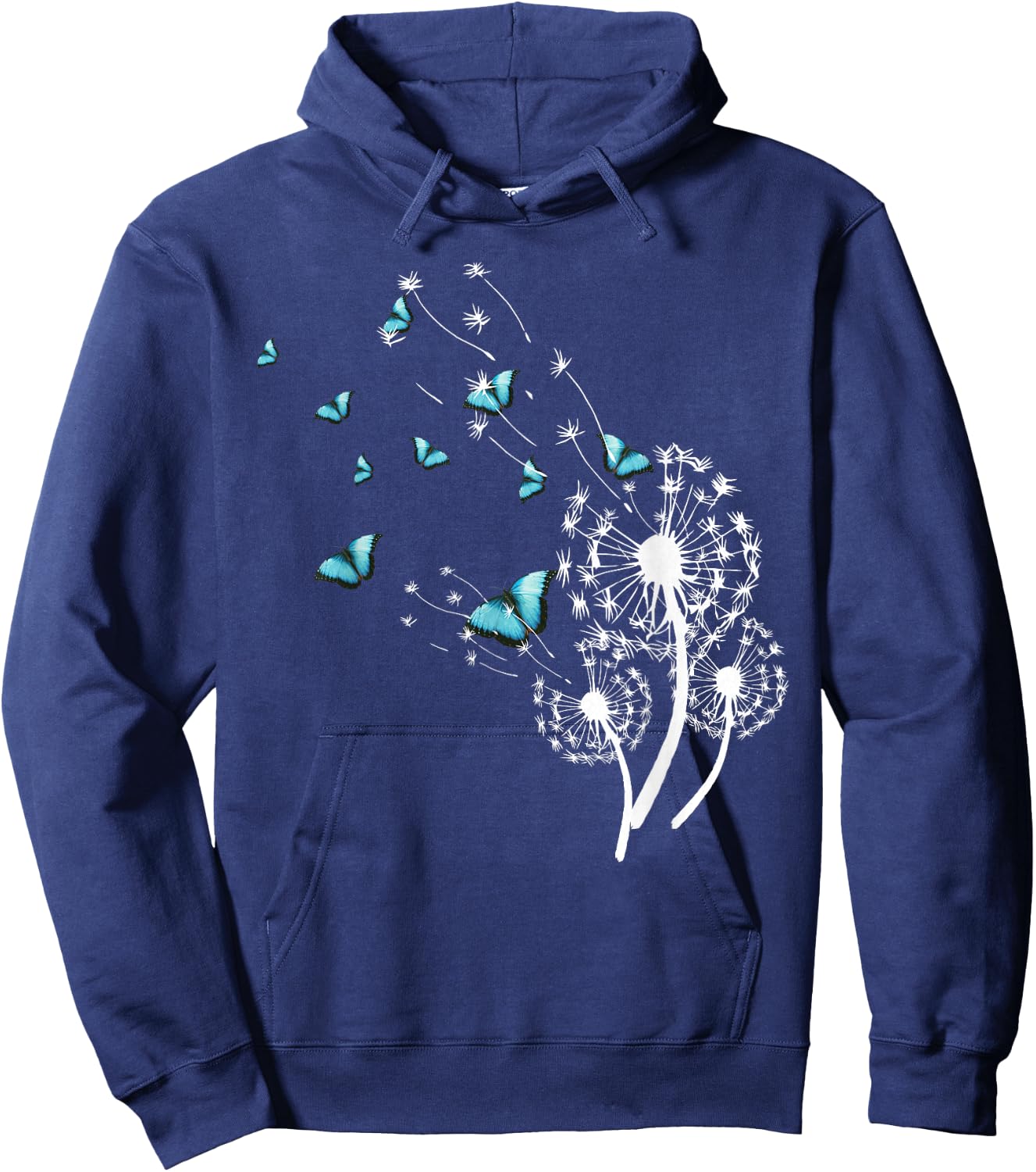 Dandelion and butterfly design dandelion Hoodie - Hoodie | Navy