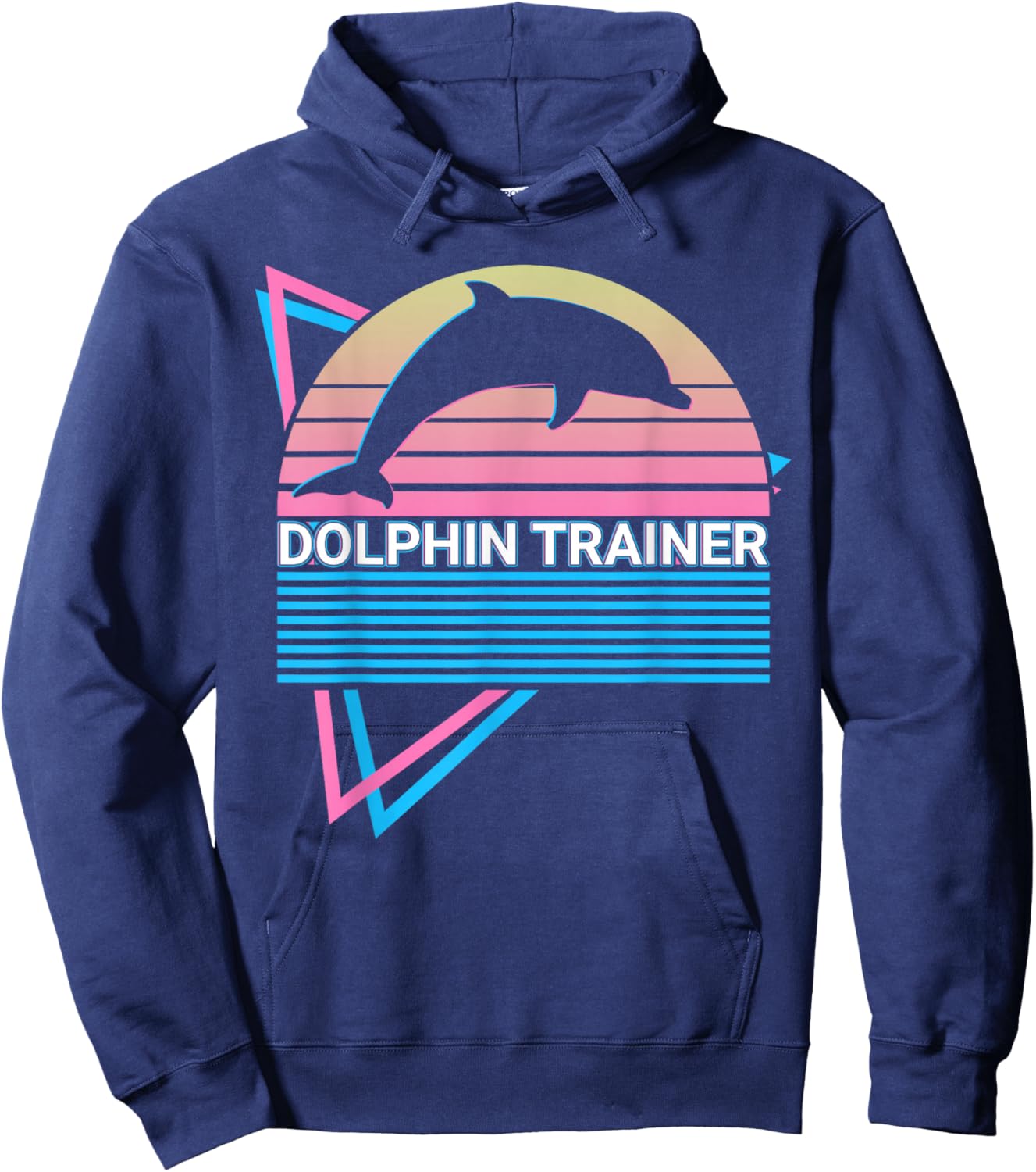 Dolphin Trainer Dolphin Trainer Retro Hoodie - Hoodie | Navy