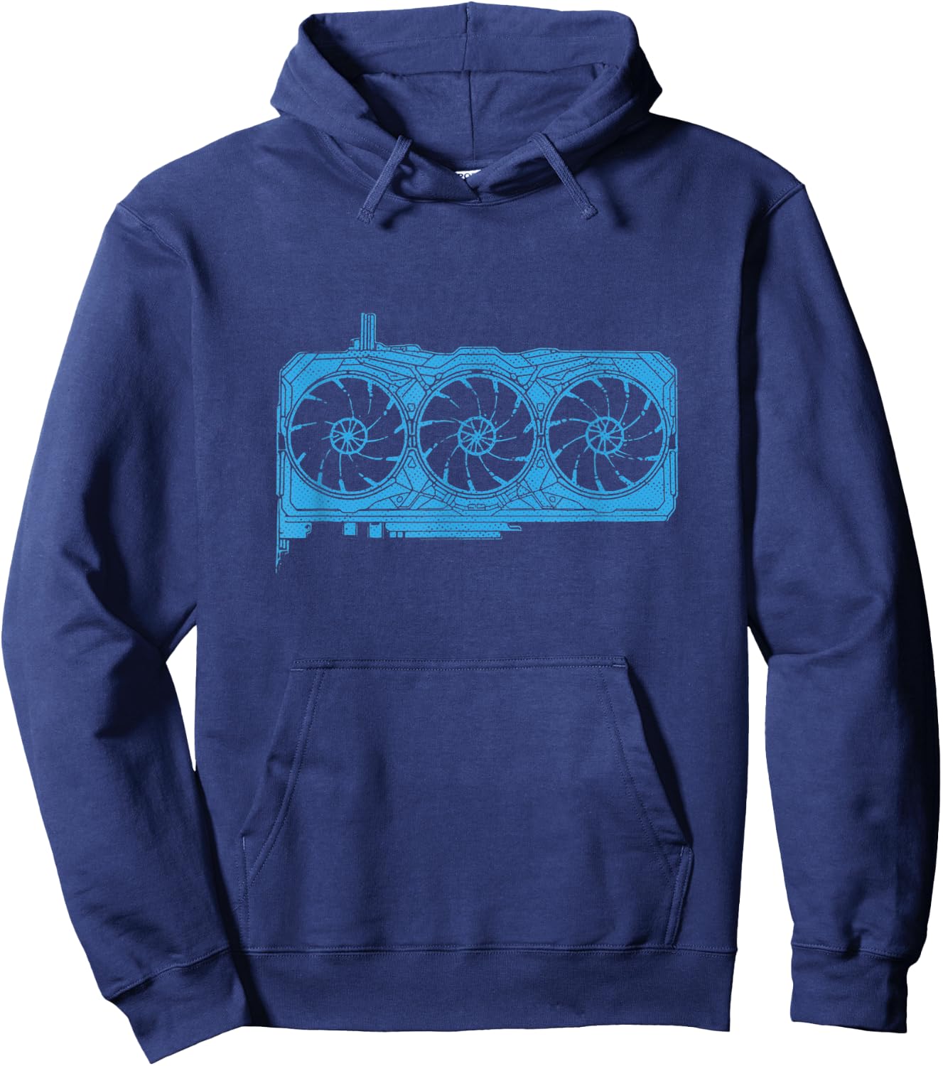 GPU Graphics Card Computer Science Scientist Retro Nerd Hoodie - Hoodie | Navy