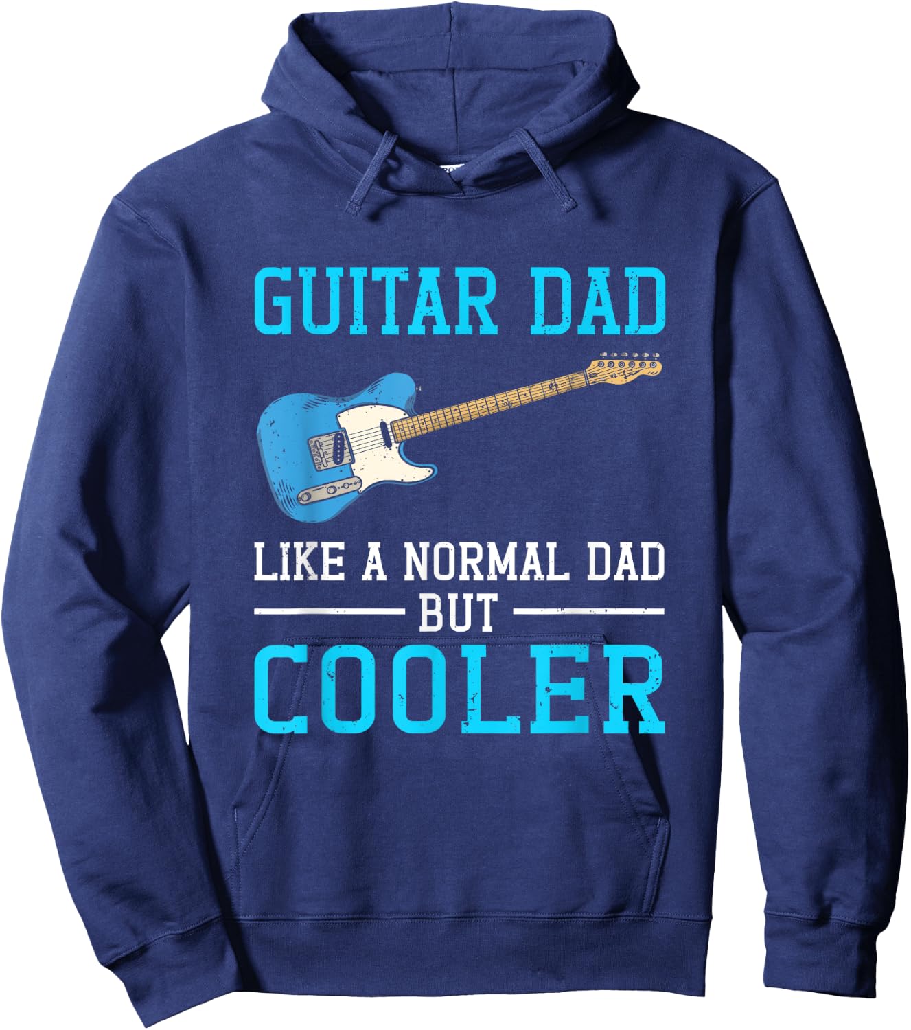 Guitar Dad Like A Normal Dad But Cooler Musician Rock Music Hoodie - Hoodie | Navy