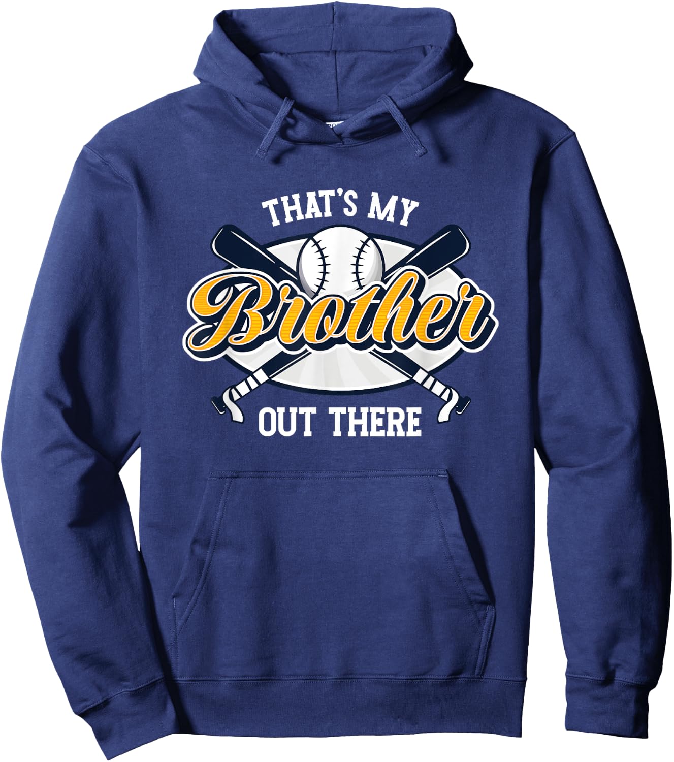 That's My Brother Out There | Pitcher Catcher | Baseball Hoodie - Hoodie | Navy
