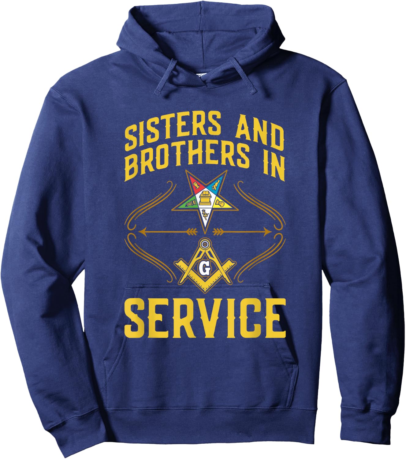 Sisters In Service OES Masonry Masonic Freemason Freemasonry Hoodie - Hoodie | Navy