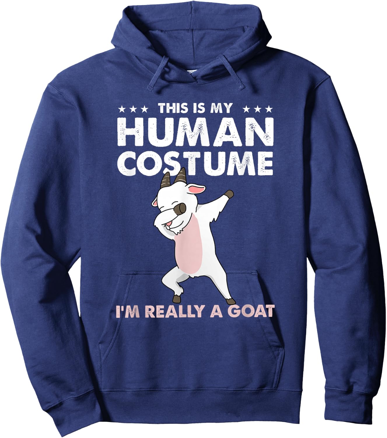 This Is My Human Costume Goat Halloween Hoodie - Hoodie | Navy