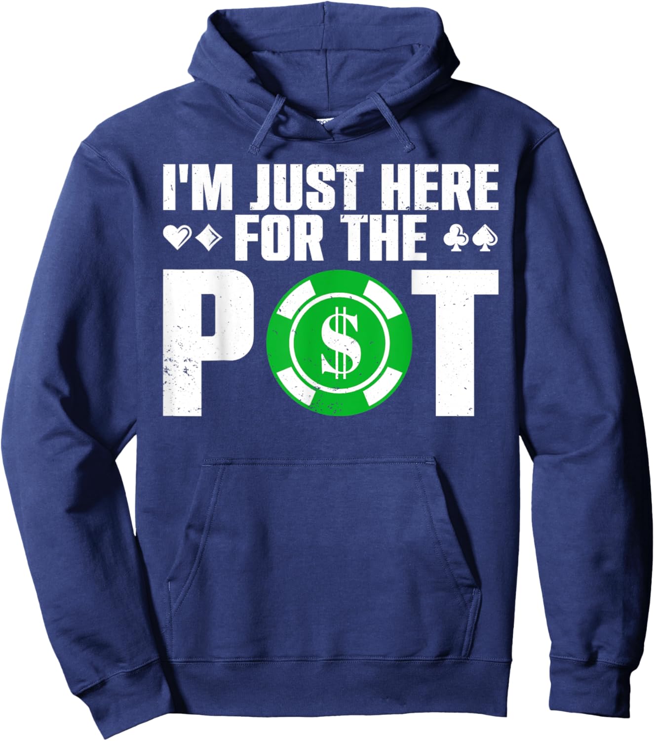 Cool Poker Lover Women Card Casino Player Gambler Small Hoodie - Hoodie | Navy