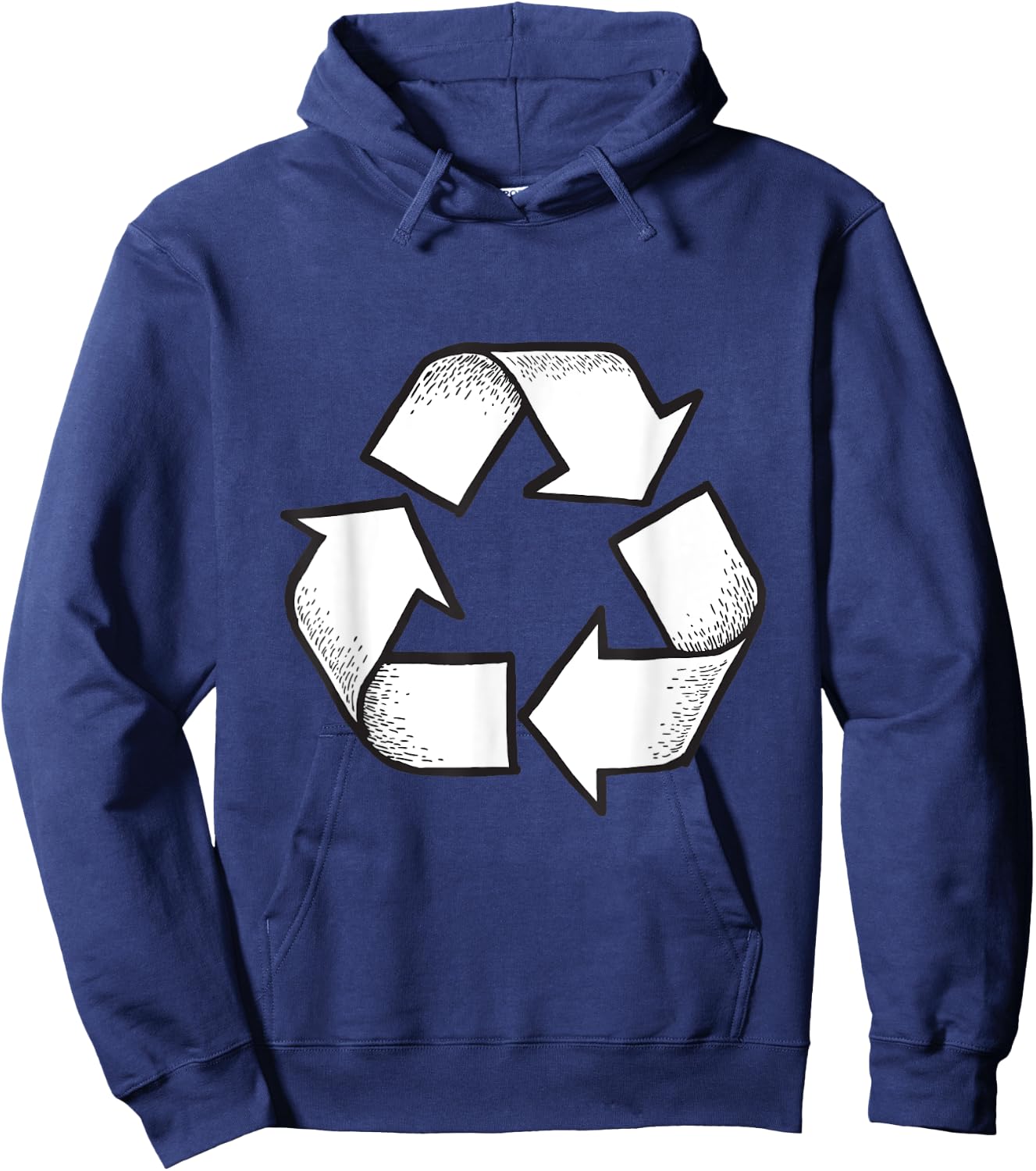 Vintage Recycle Logo Earth Day Nature Planet Conservation Hoodie - Hoodie | Navy