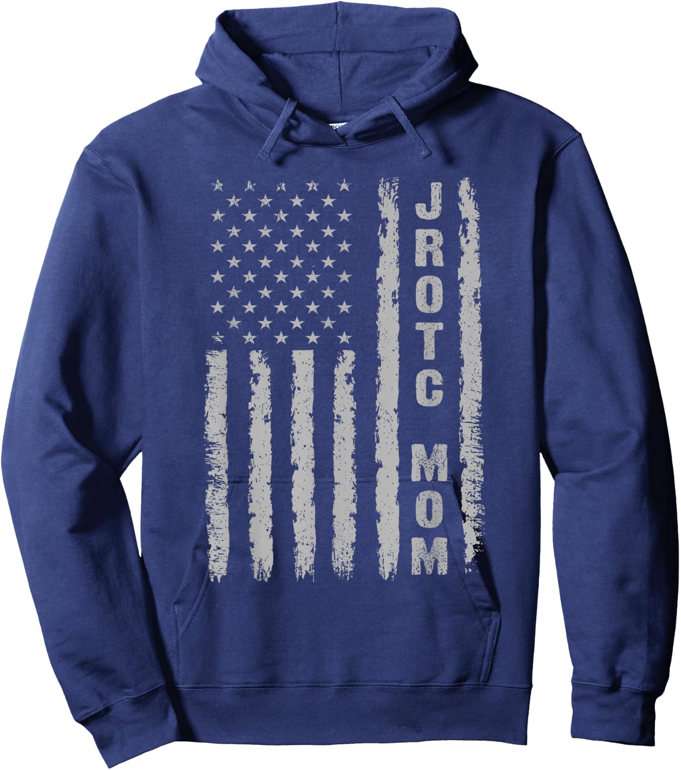 JROTC Mom Junior ROTC USA Vintage American Flag Men Women Hoodie - Hoodie | Navy