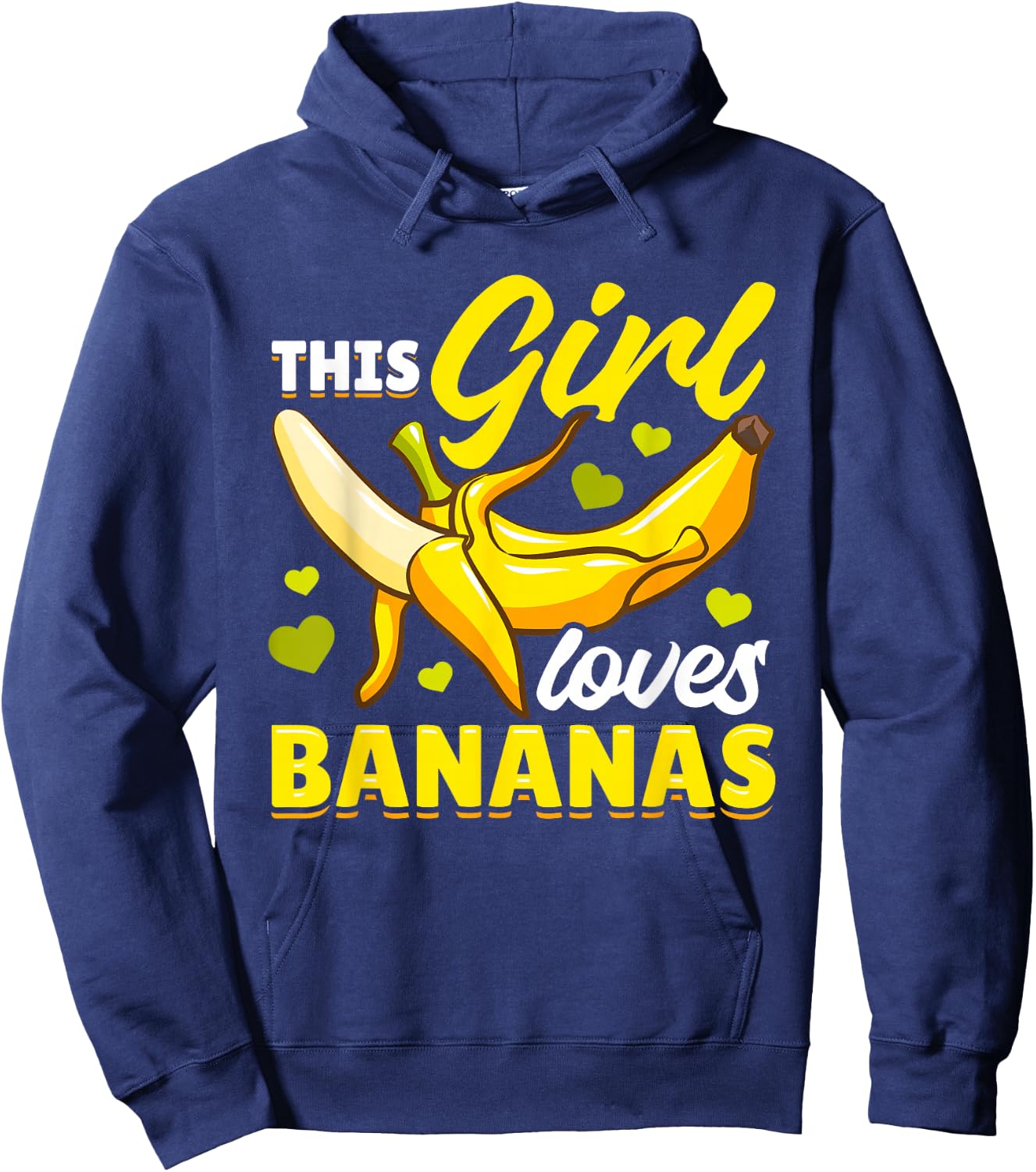 Banana Fruit - This Girl Loves Bananas Hoodie - Hoodie | Navy
