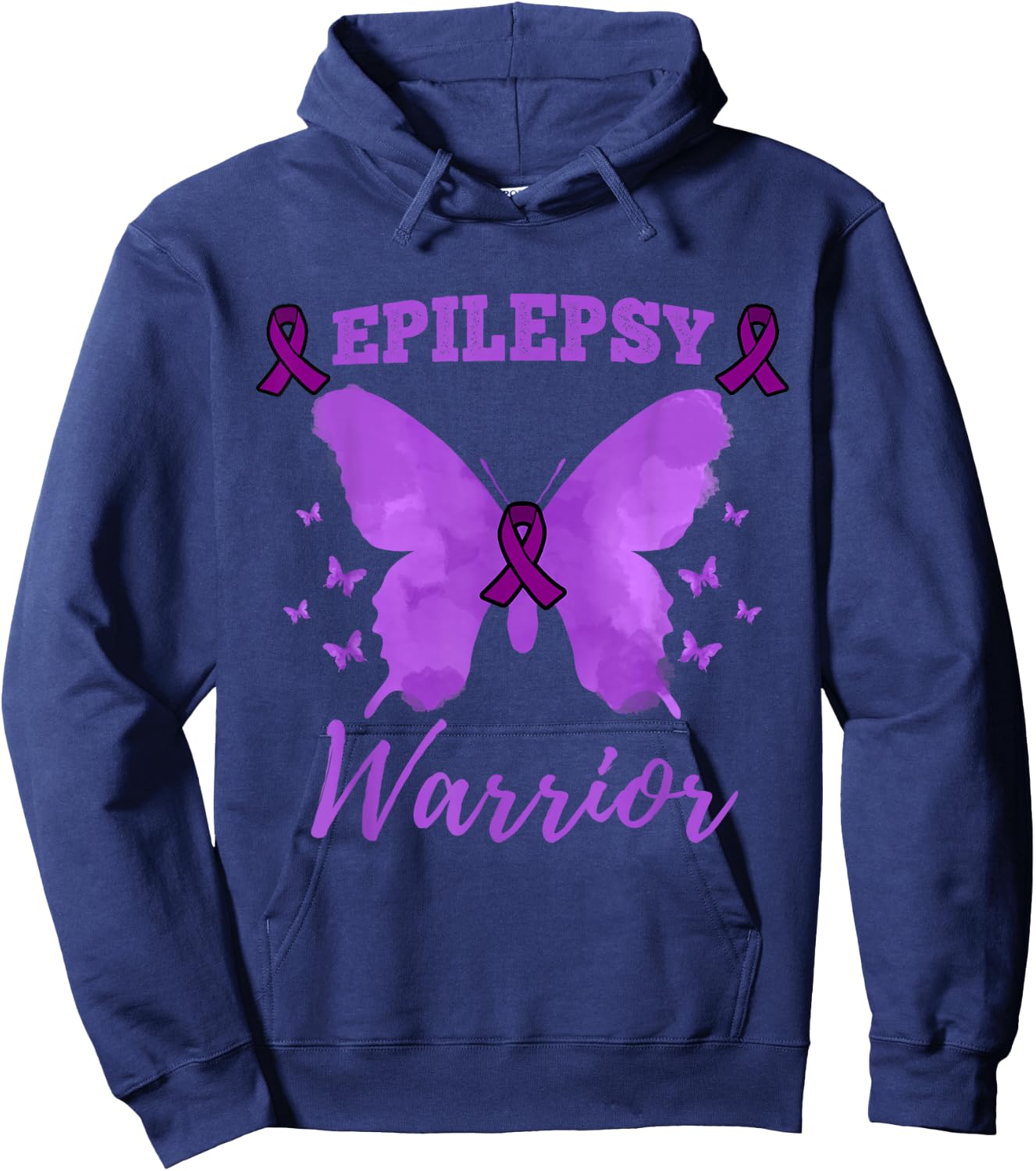 Epilepsy Warrior Epilepsy Awareness Hoodie - Hoodie | Navy
