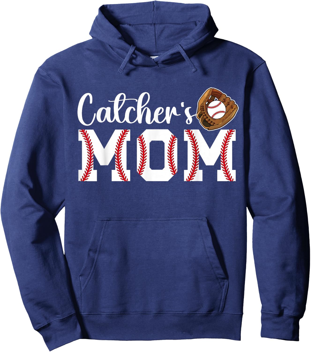 Catcher's Mom Baseball Catcher Mom Baseball Catcher Mother Hoodie - Hoodie | Navy