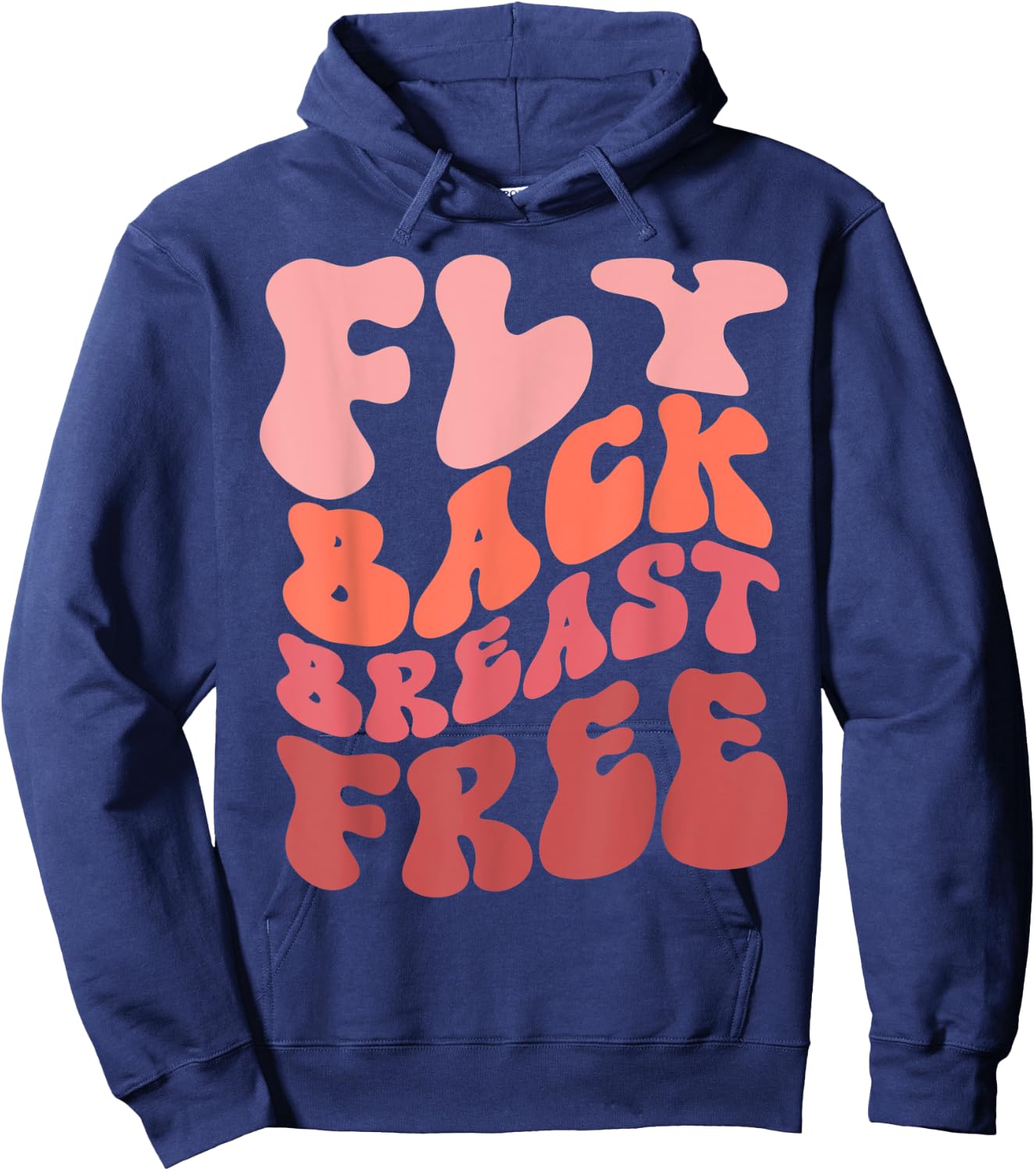 Swim meet Fly Back Breast Free Hoodie - Hoodie | Navy