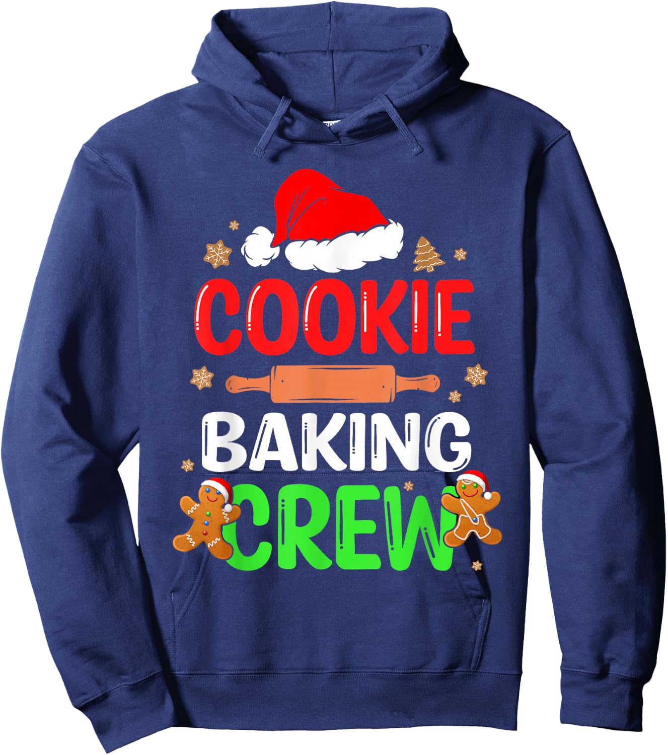 Merry Christmas Cookie Baking Crew Funny Baking Baker Xmas Hoodie - Hoodie | Navy