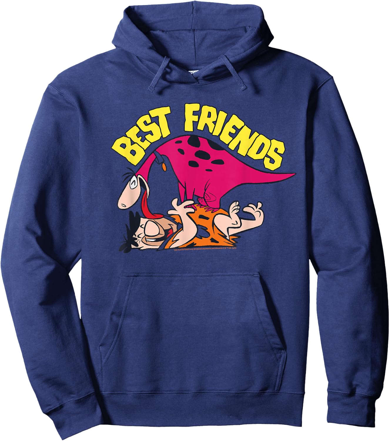 The Flintstones Dino Fred Best Friends Hoodie - Hoodie | Navy