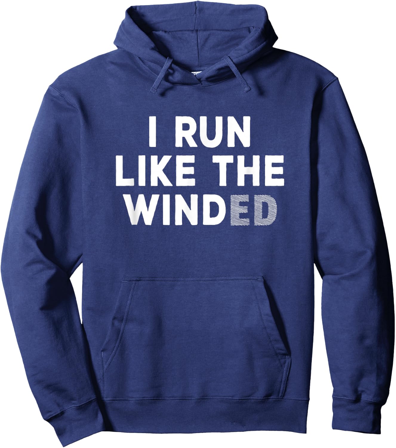 BTV Men's -Adults Black I Run Like The Winded Hoodie - Hoodie | Navy
