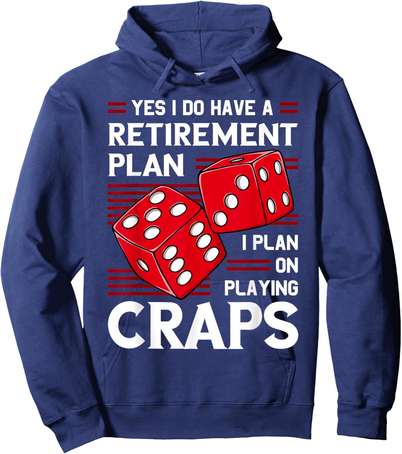 Craps Table Crapshooting Strategy Rules Game Dice Board Hoodie - Hoodie | Navy