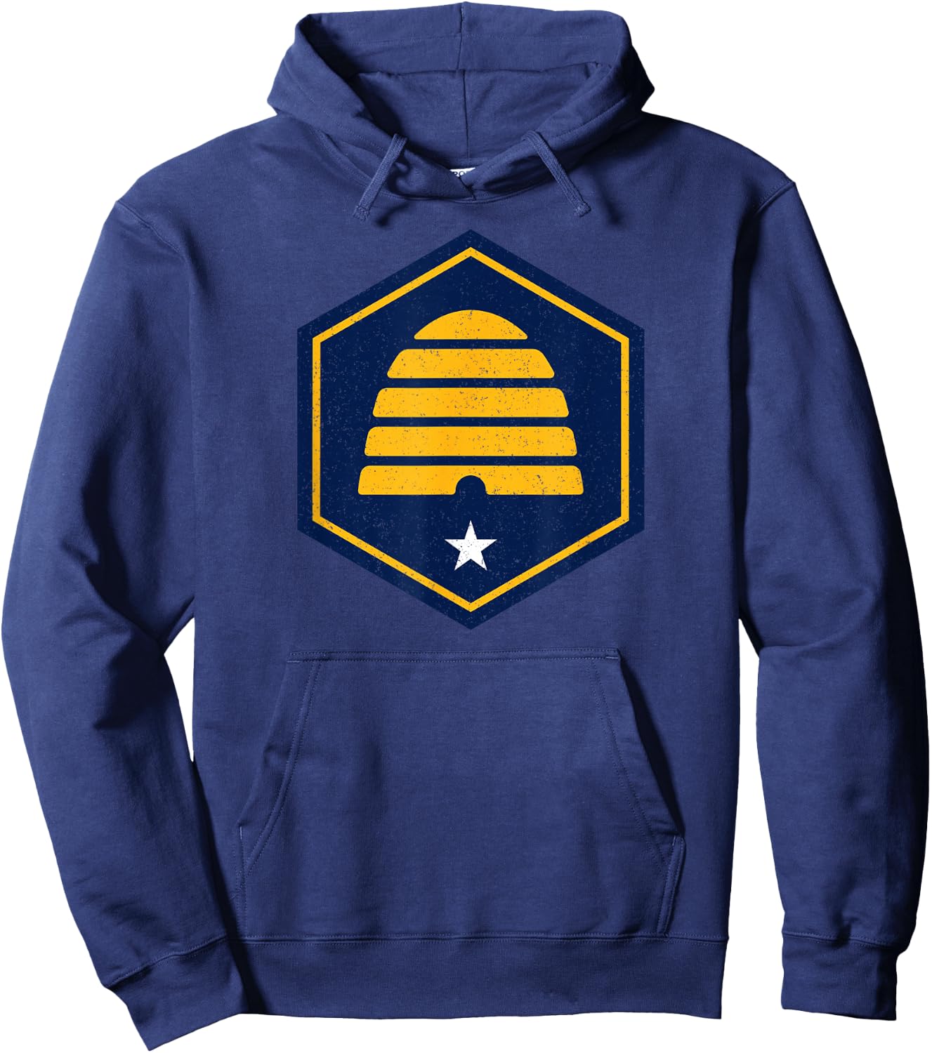 New Flag of Utah Beehive Symbol Hoodie - Hoodie | Navy