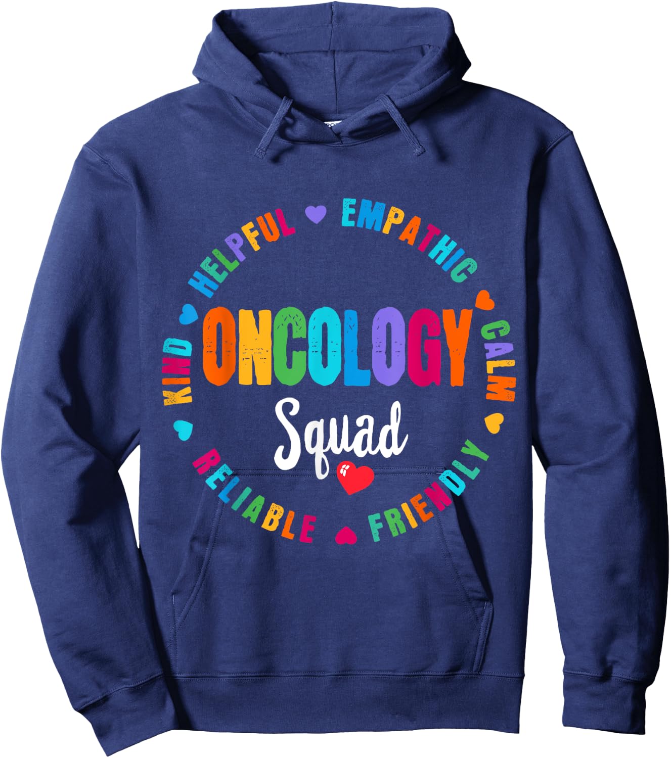 Oncology Squad Nurse Team Registered Nursing Hoodie - Hoodie | Navy