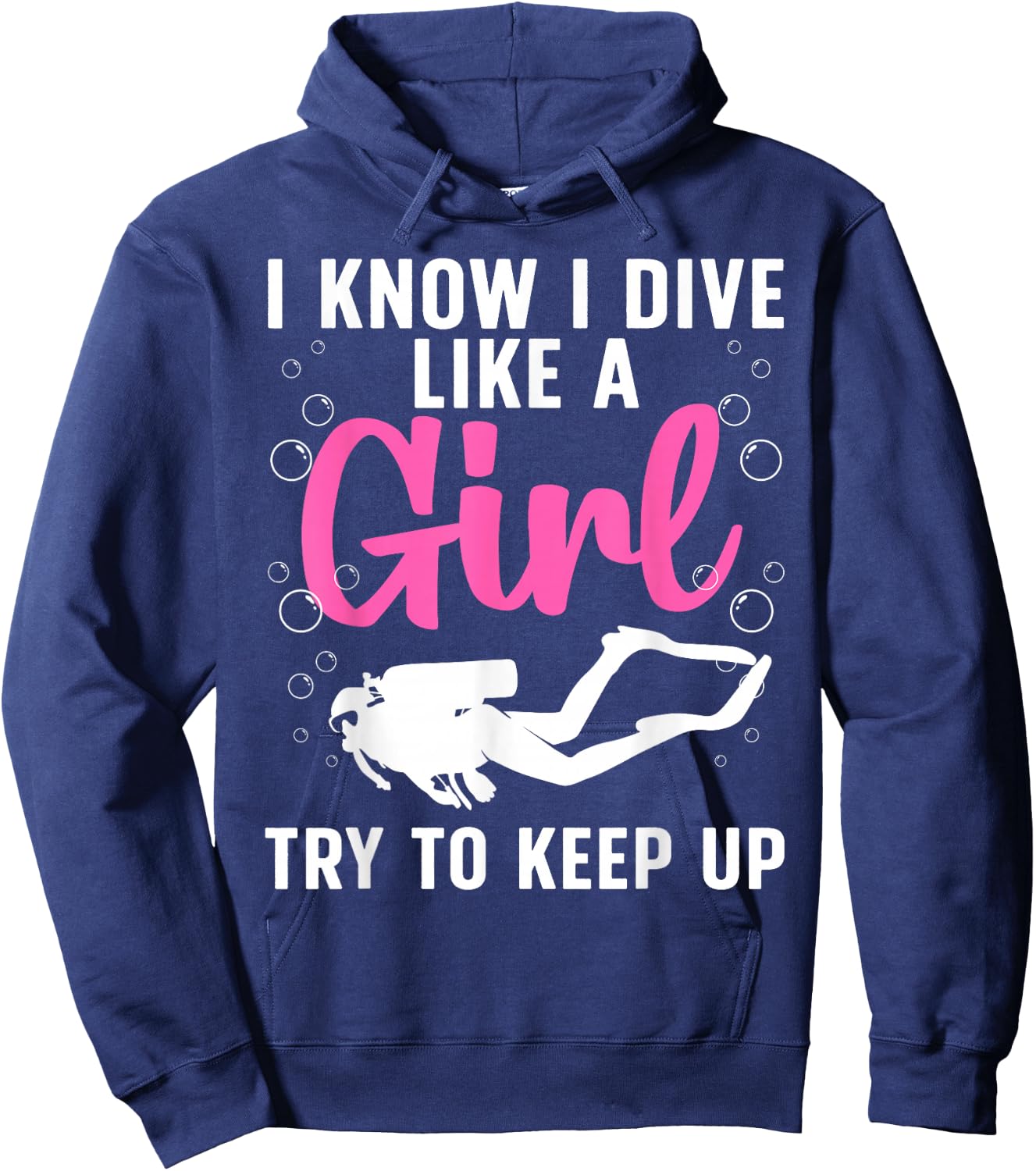 Cool Scuba Diving Girls Rescue Diver Ocean Divers Hoodie - Hoodie | Navy