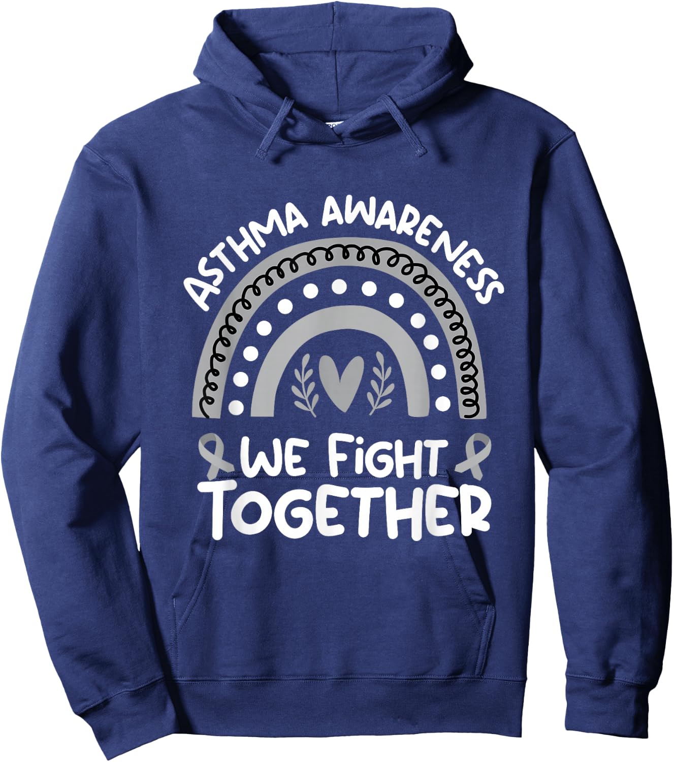 We Fight Together | Asthma Awareness Shirt | Asthma Hoodie - Hoodie | Navy
