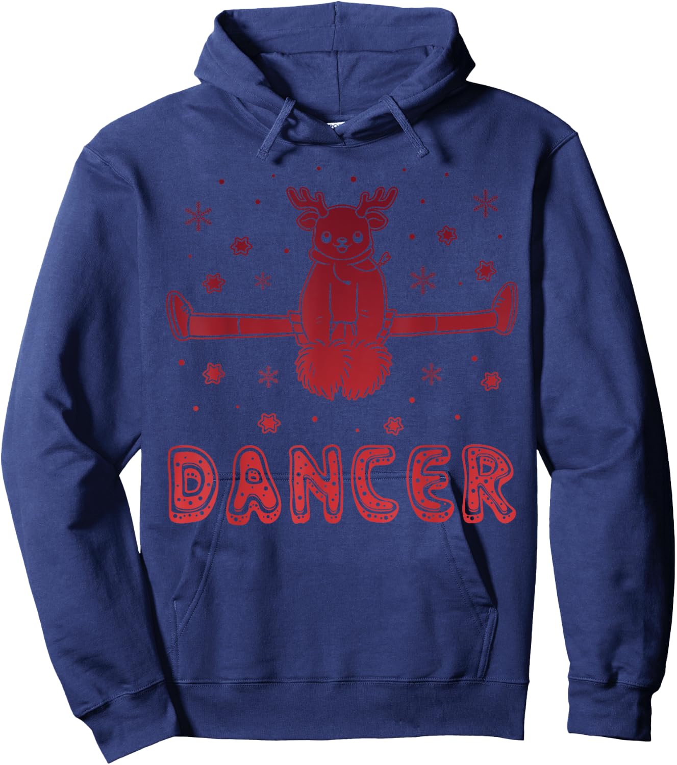 Funny Reindeer Dancer Squad Christmas Dancing Costume Hoodie - Hoodie | Navy
