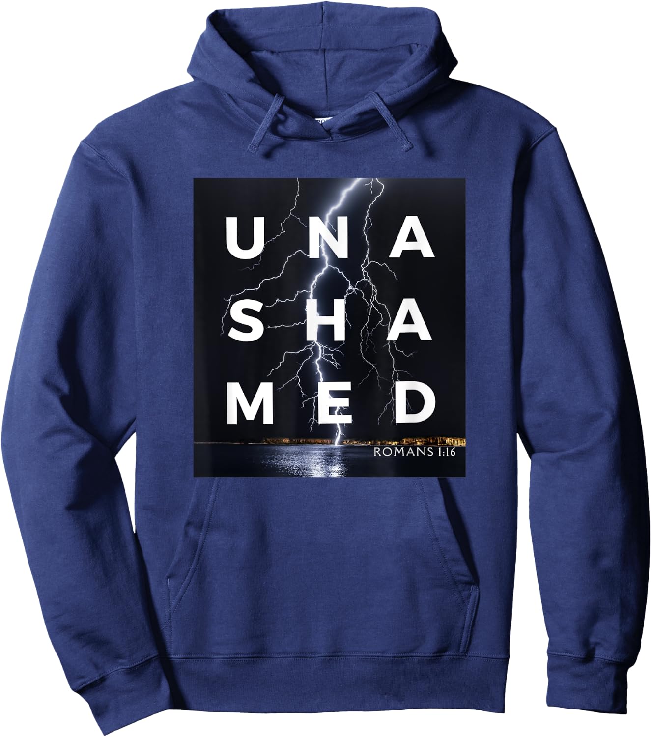 Unashamed of the Gospel , Romans 116 Christian Bold Hoodie - Hoodie | Navy