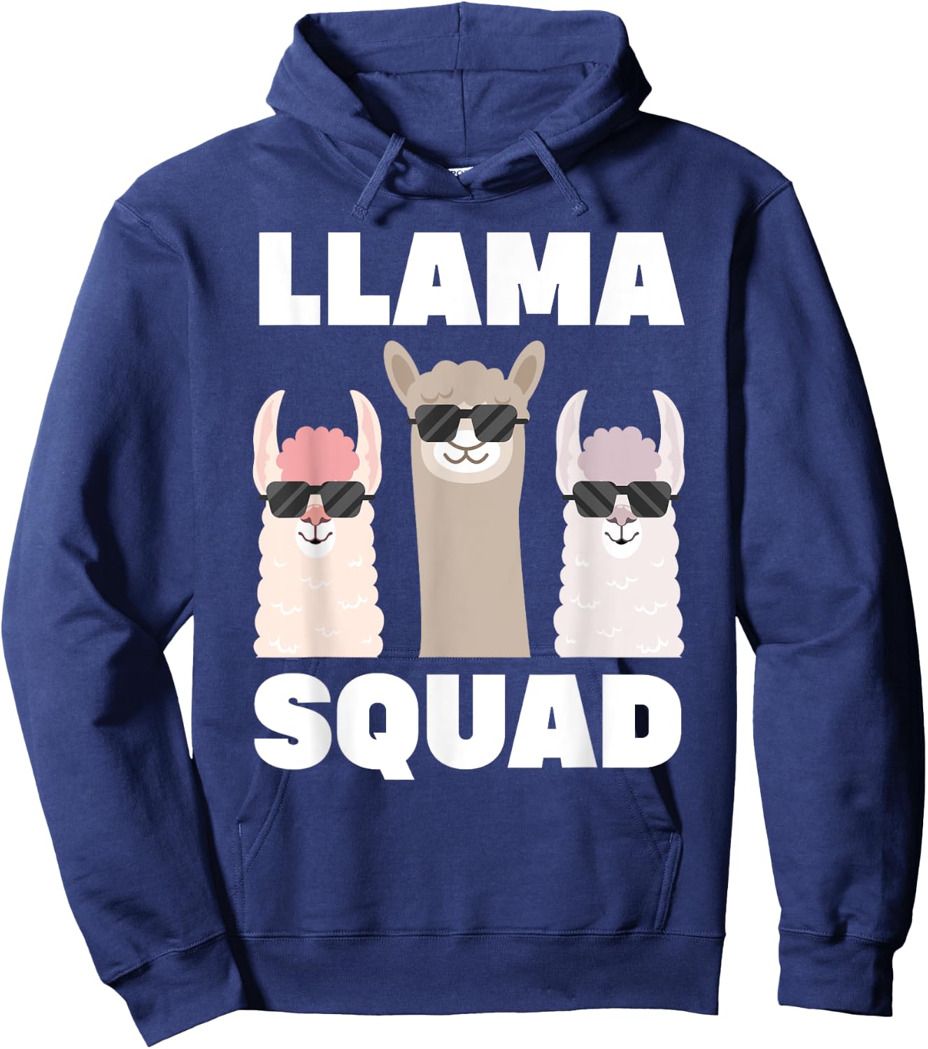 Funny Llama Design Women Llama Alpaca Farm Animal Hoodie - Hoodie | Navy