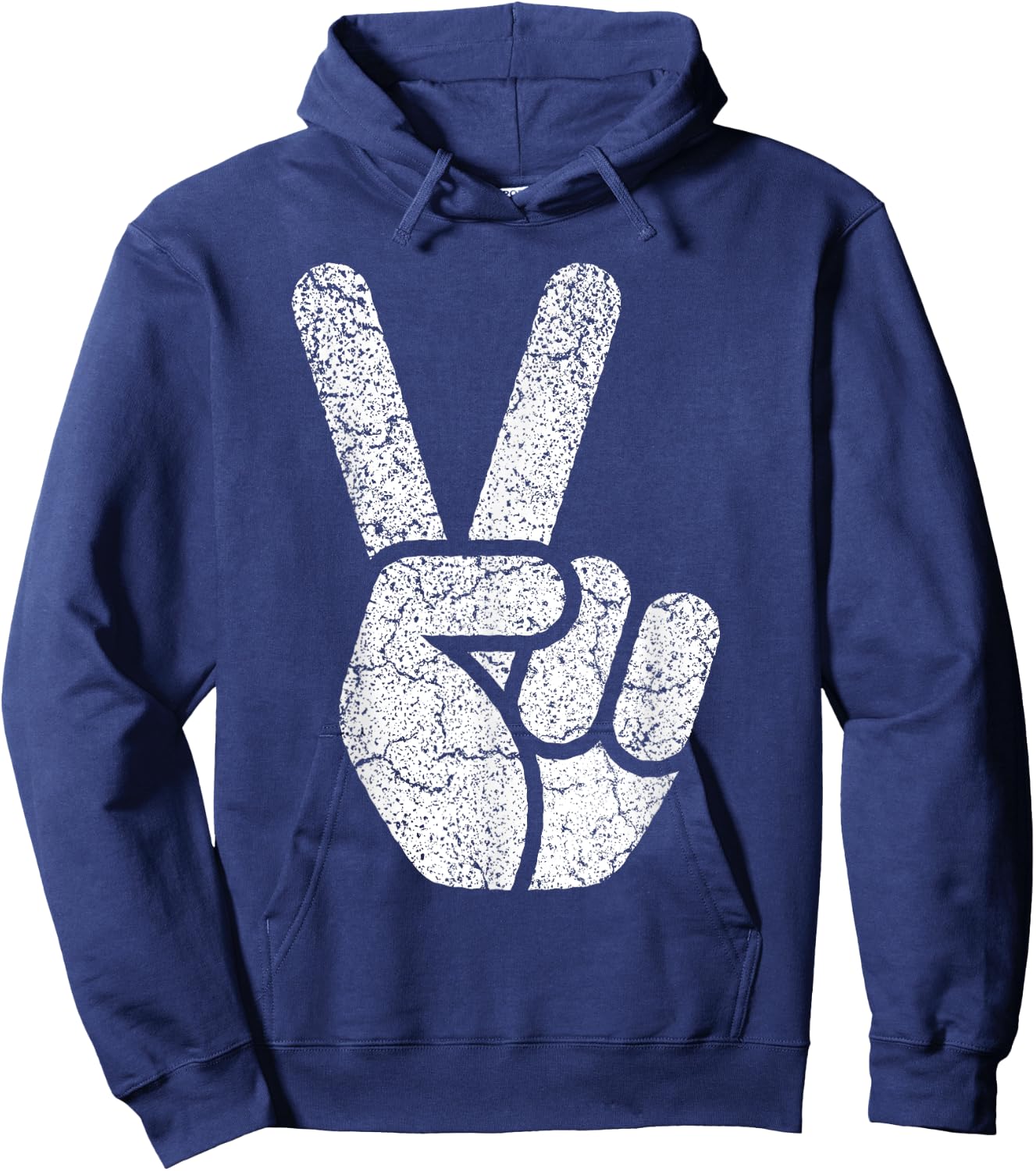 Peace Sign Women Men Kids Vintage 60s 70s Hippie Gift Hoodie - Hoodie | Navy