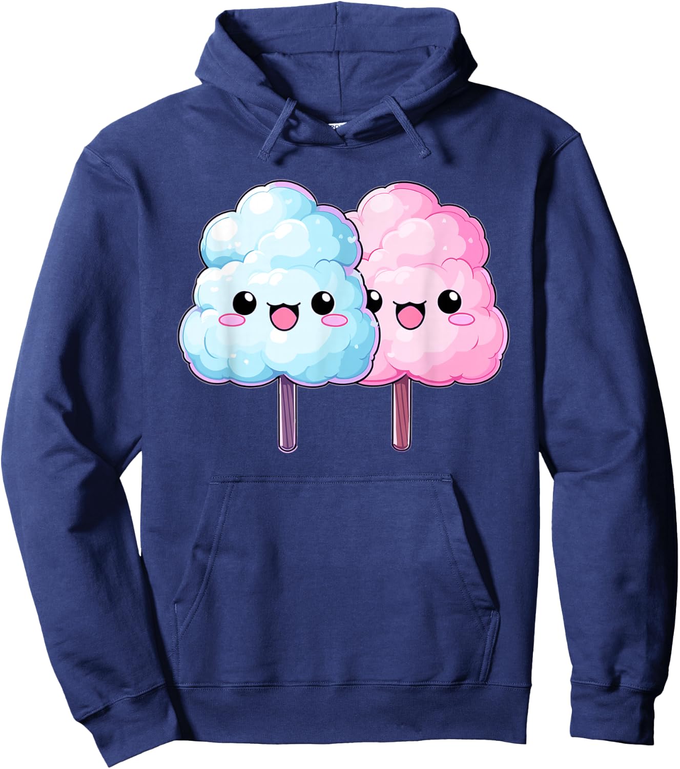 Cotton Candy Sticks Apparel Sweets Girls Hoodie - Hoodie | Navy
