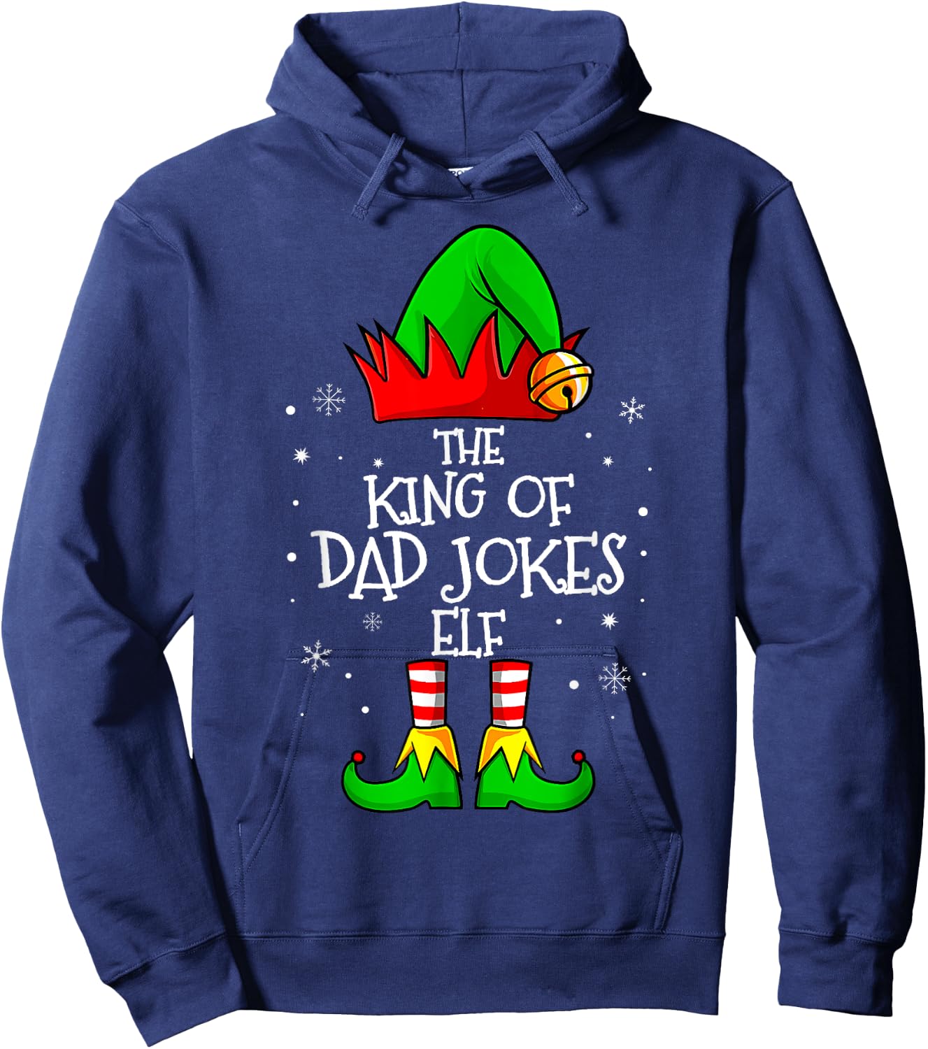 The King Of Dad Jokes Elf Group Matching Family Christmas Hoodie - Hoodie | Navy