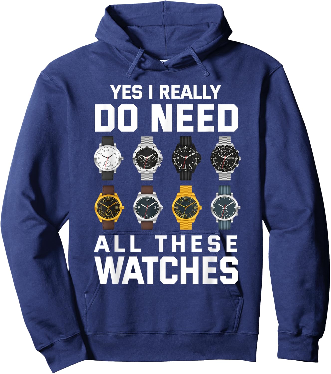 Watch Collector Funny Wristwatch Hoodie - Hoodie | Navy