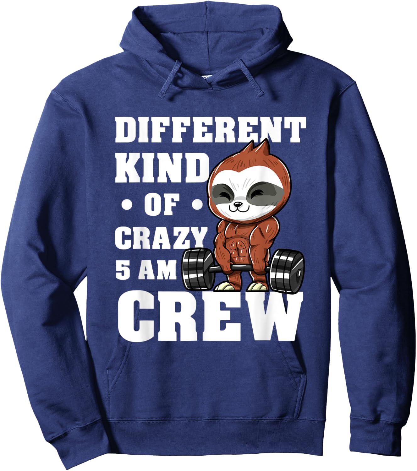Workout Squad 5AM Crew Funny Gym Quote Hoodie - Hoodie | Navy