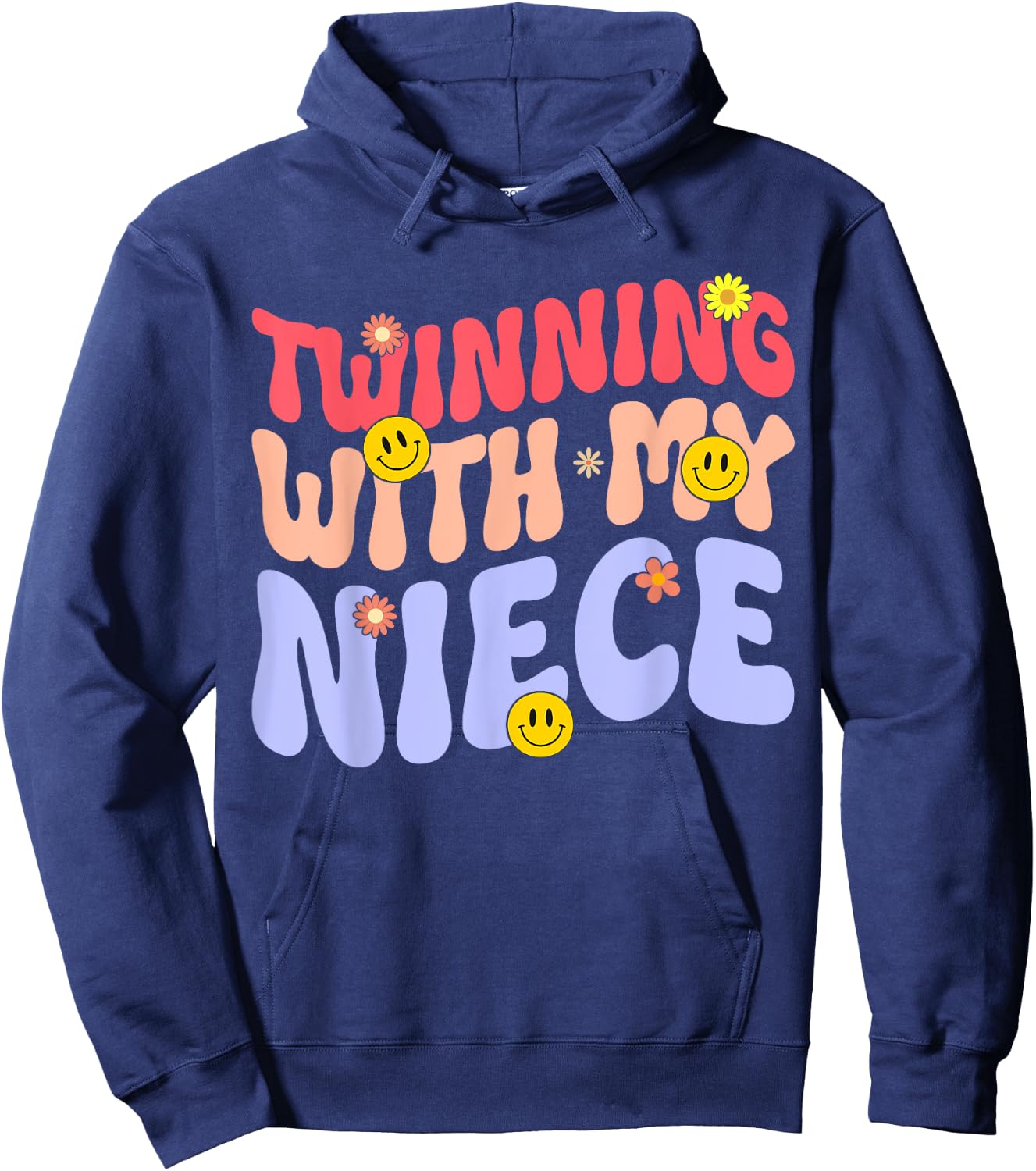 Twinning With My niece Funny aunt auntie Hoodie - Hoodie | Navy