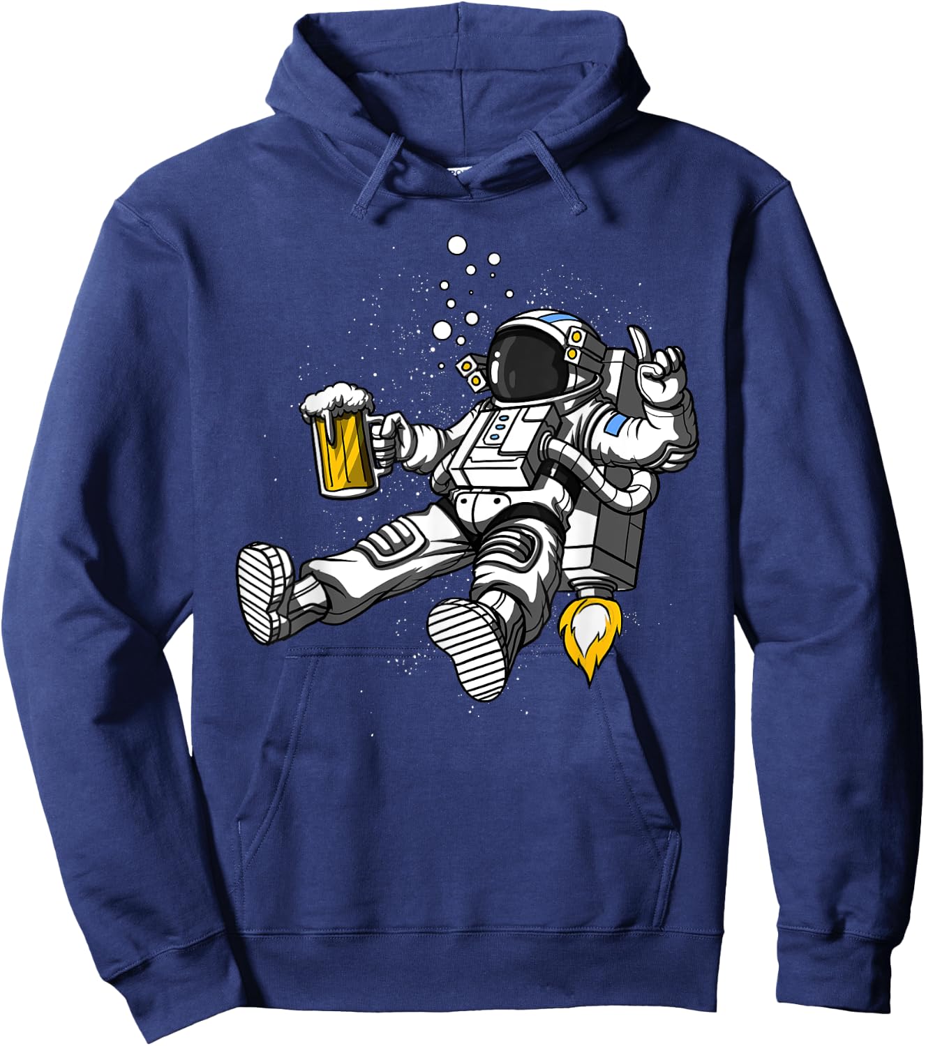 Space Astronaut Beer Drinking Party Funny Cosmic Men Women Hoodie - Hoodie | Navy