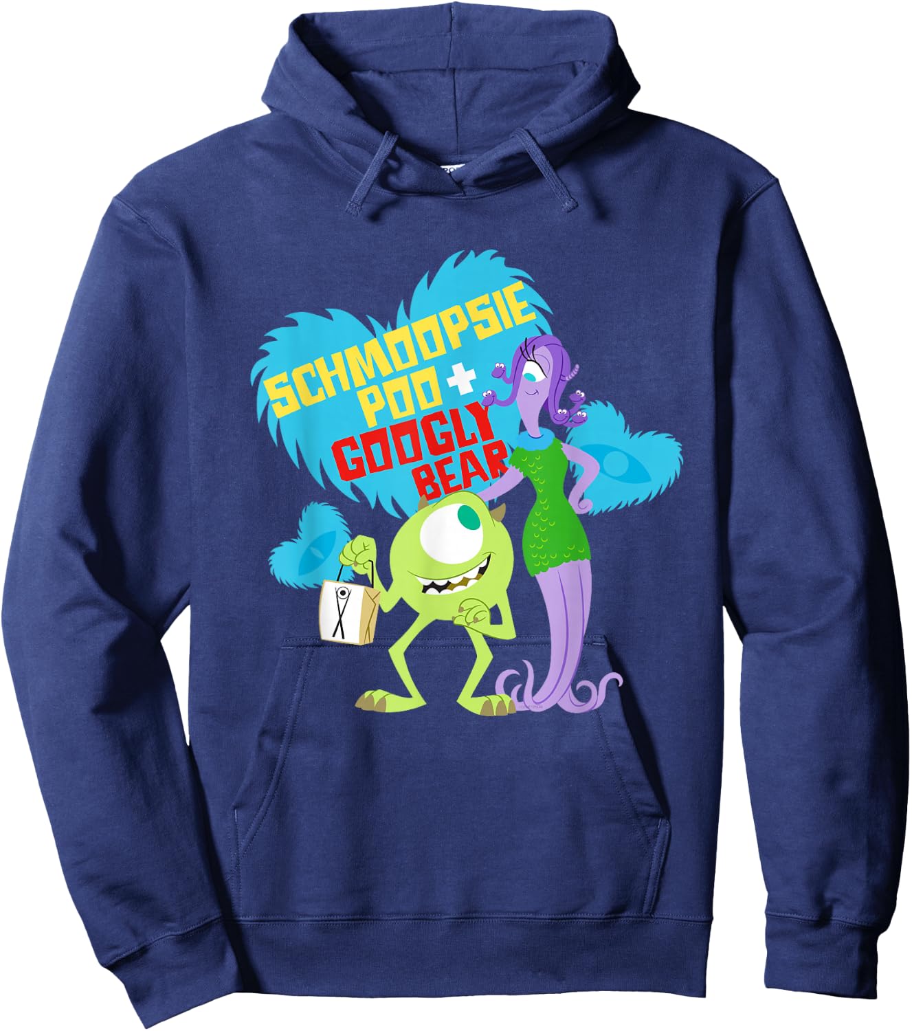 Disney and Pixar's Monsters, Inc. Schmoopsie Poo Googly Bear Hoodie - Hoodie | Navy