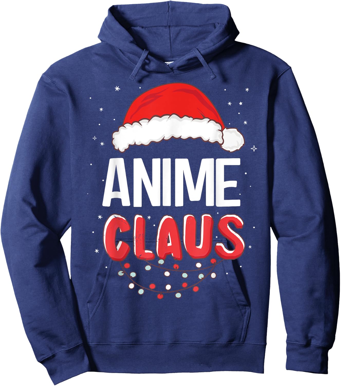 Anime Santa Claus Christmas Matching Costume Hoodie - Hoodie | Navy