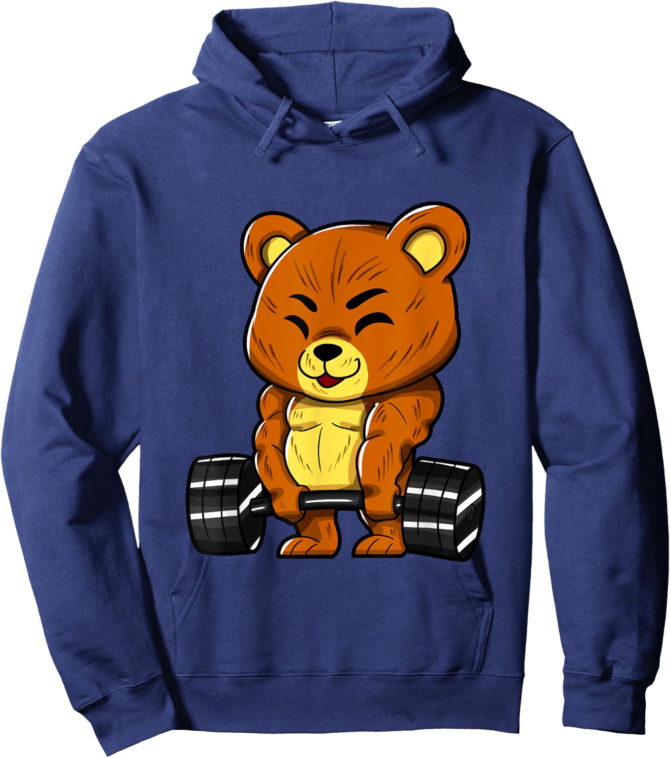 Bear Bodybuilder Bodybuilding Muscle Gym Weightlifting Bear Hoodie - Hoodie | Navy