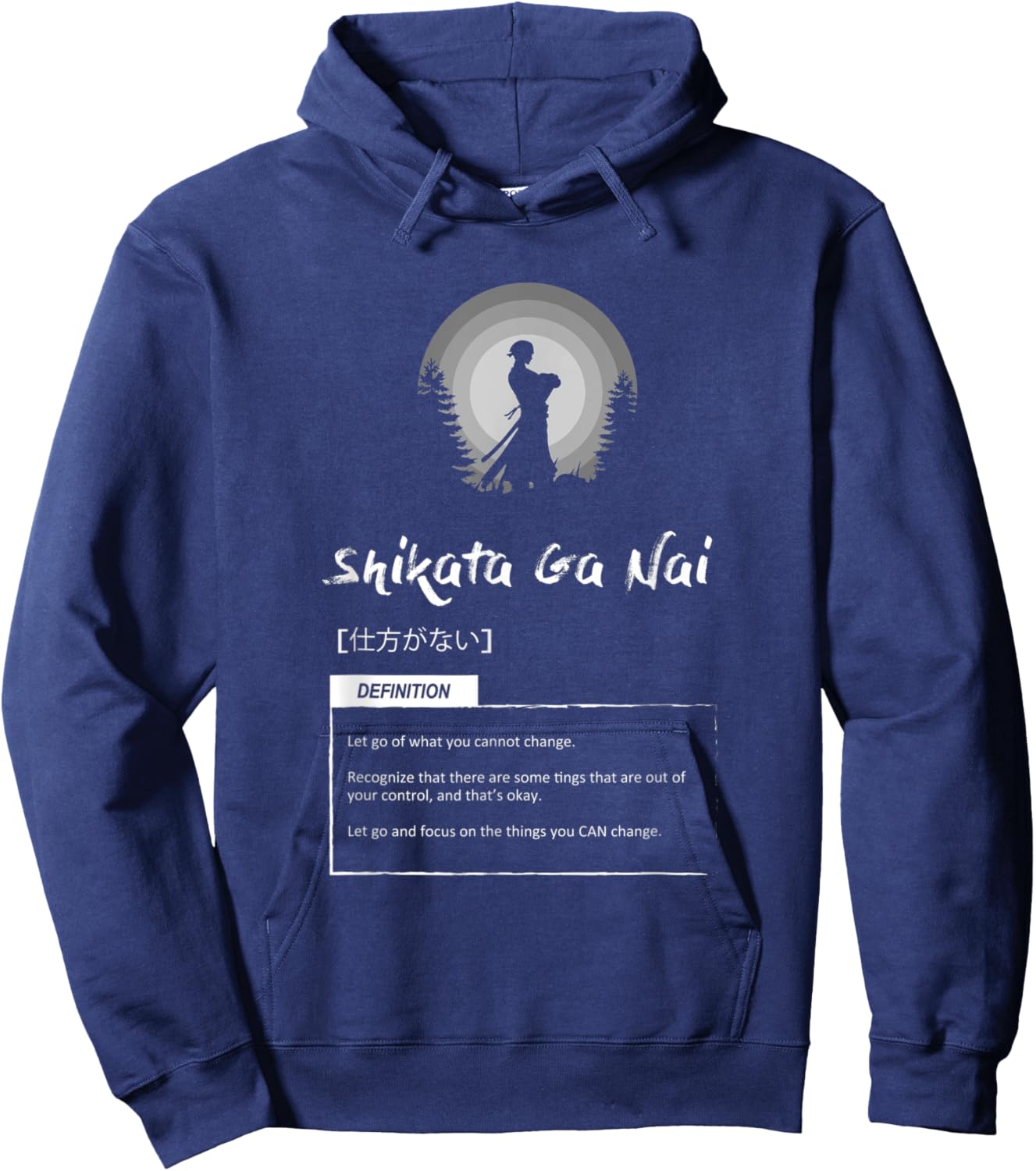 Shikata Ga Nai - Japanese Concept For Success - Motivation Hoodie - Hoodie | Navy