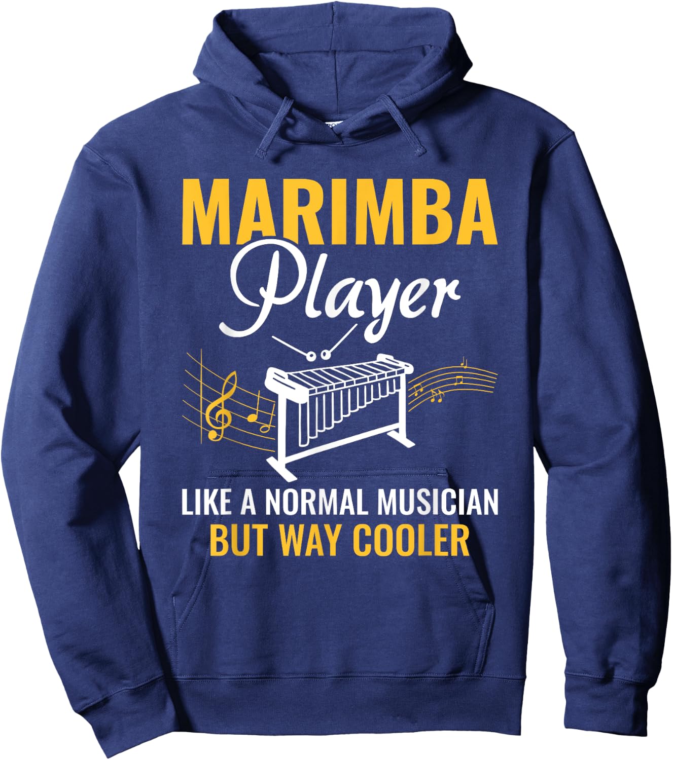 Funny Marimba Player Definition Musician Marimba Player Hoodie - Hoodie | Navy