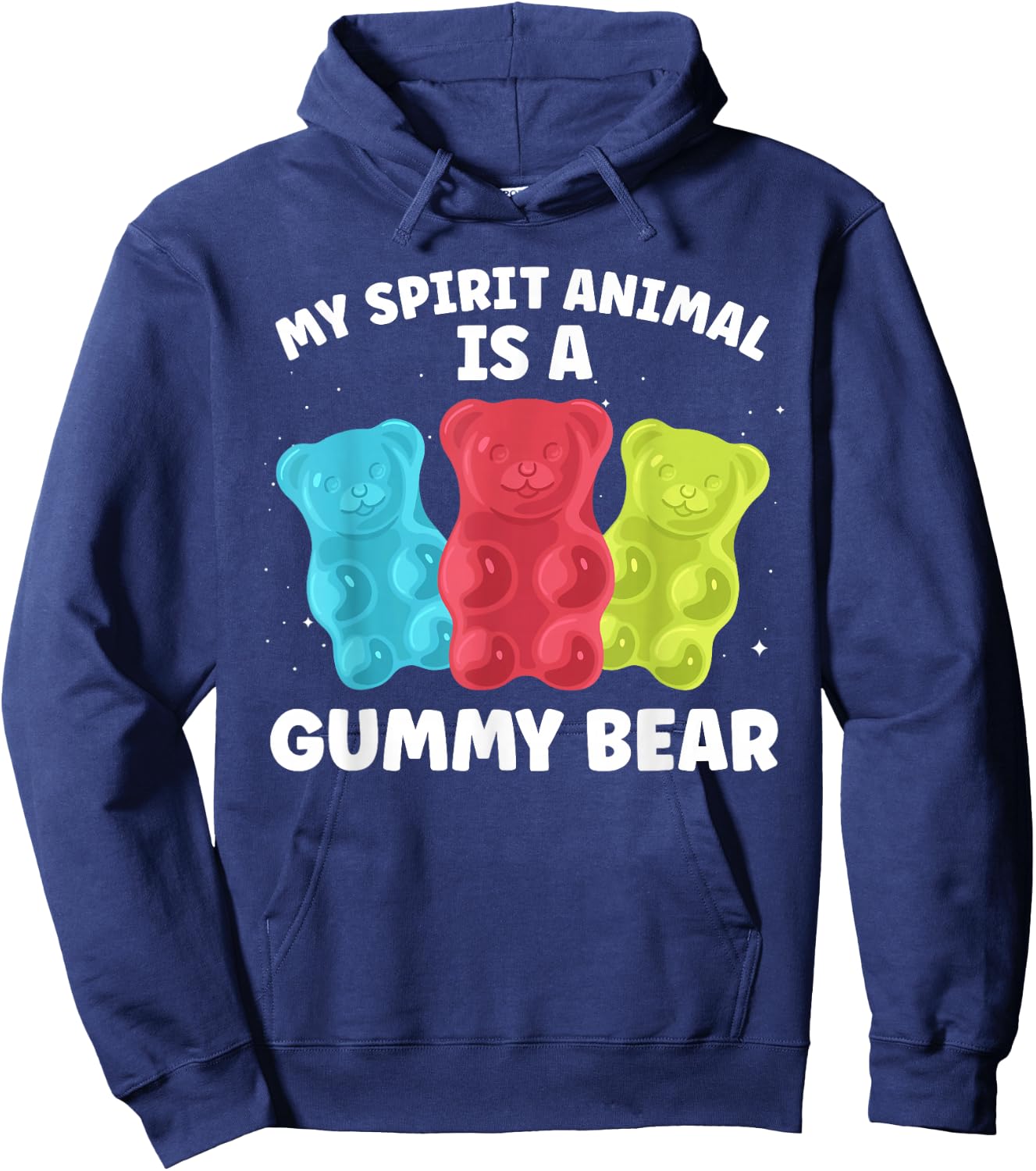 Funny Gummy Bear Art Women Kids Candy Lover Gummies Hoodie - Hoodie | Navy
