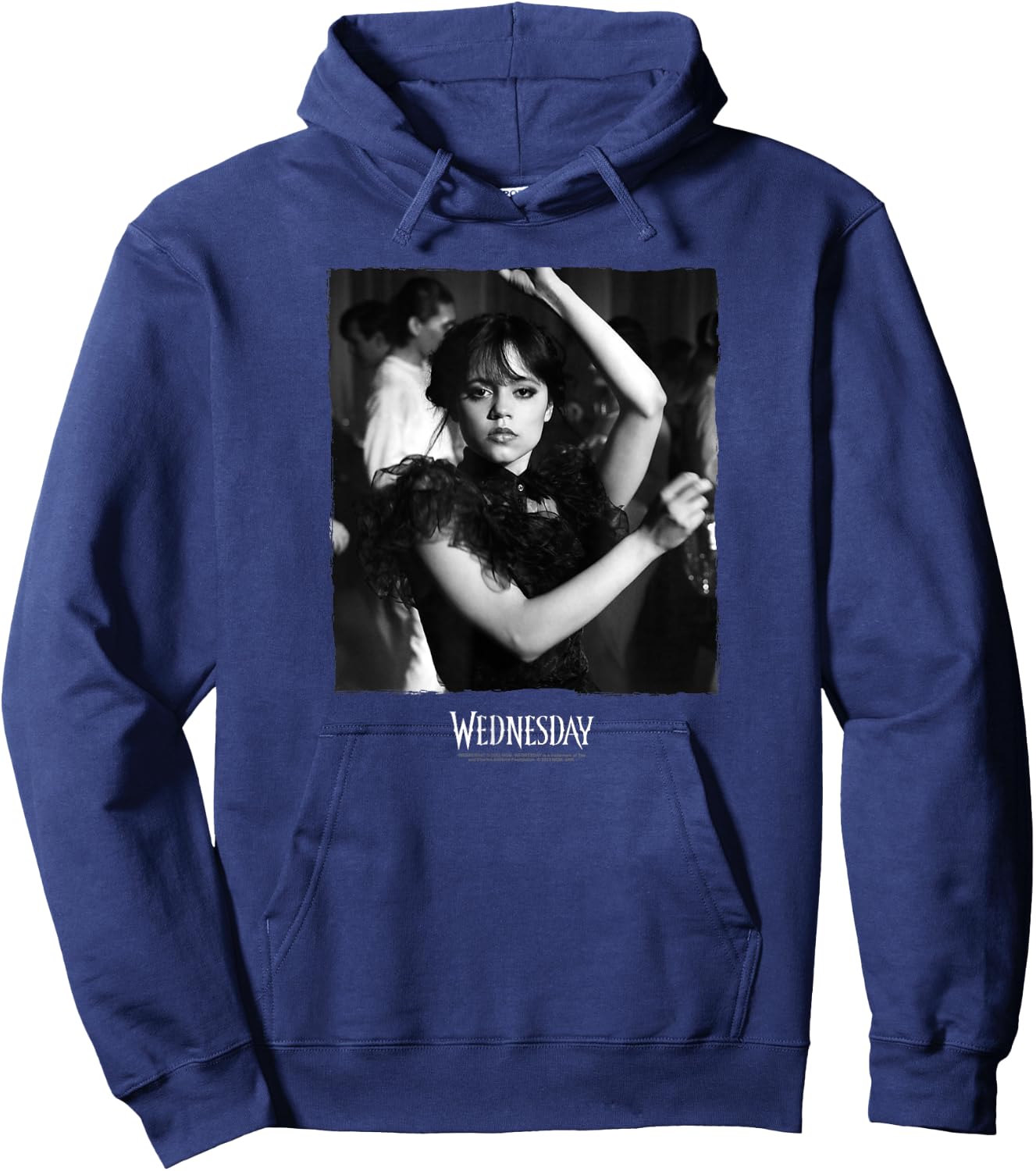 Wednesday Dark Dancing Queen Wednesday Photoreal & Logo V2 Hoodie - Hoodie | Navy